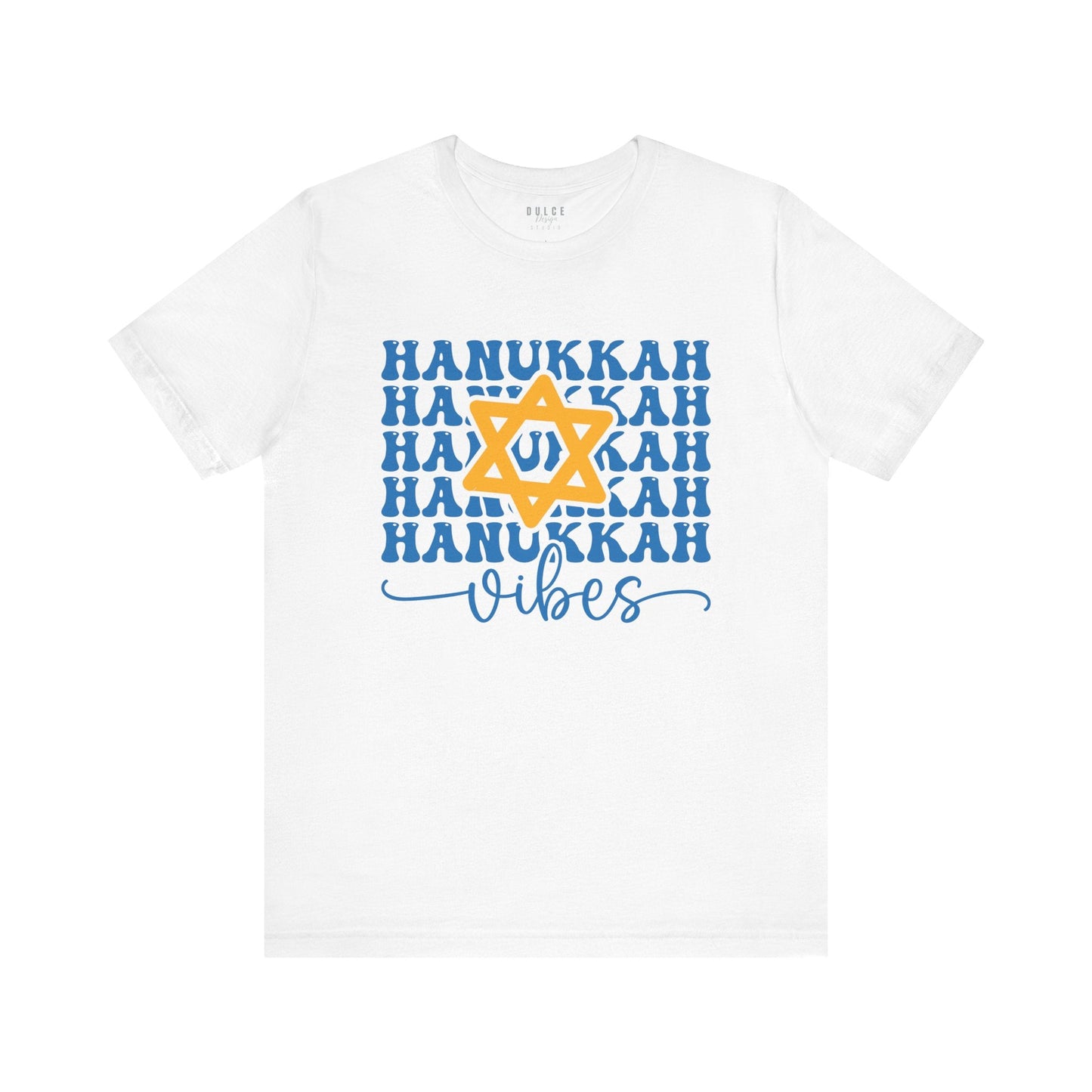 HANUKKAH VIBES - T-SHIRT- White / L- Dulce Design Studio