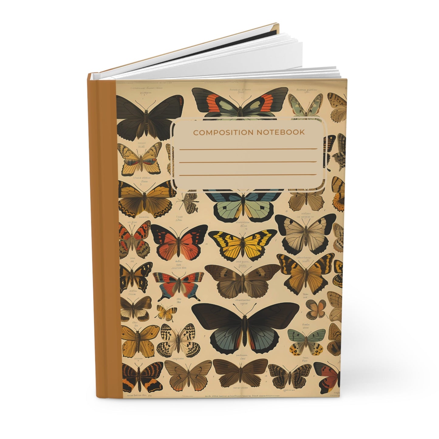 Butterfly Hardcover Journal – Vintage Insect Study Notebook- - Dulce Design Studio