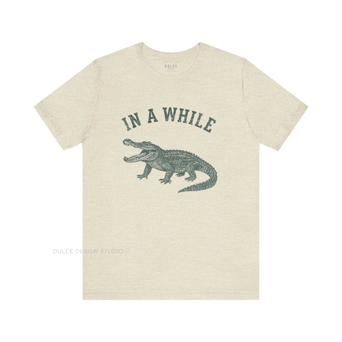 In a While, Crocodile – Retro Croc Graphic Tee - Dulce Design Studio