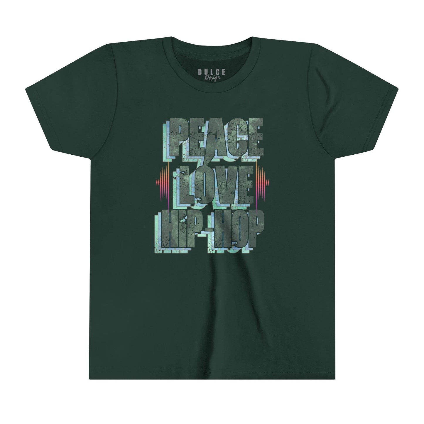 Peace. Love. Hip-Hop. – Classic Culture Tee- Forest / XL- Dulce Design Studio