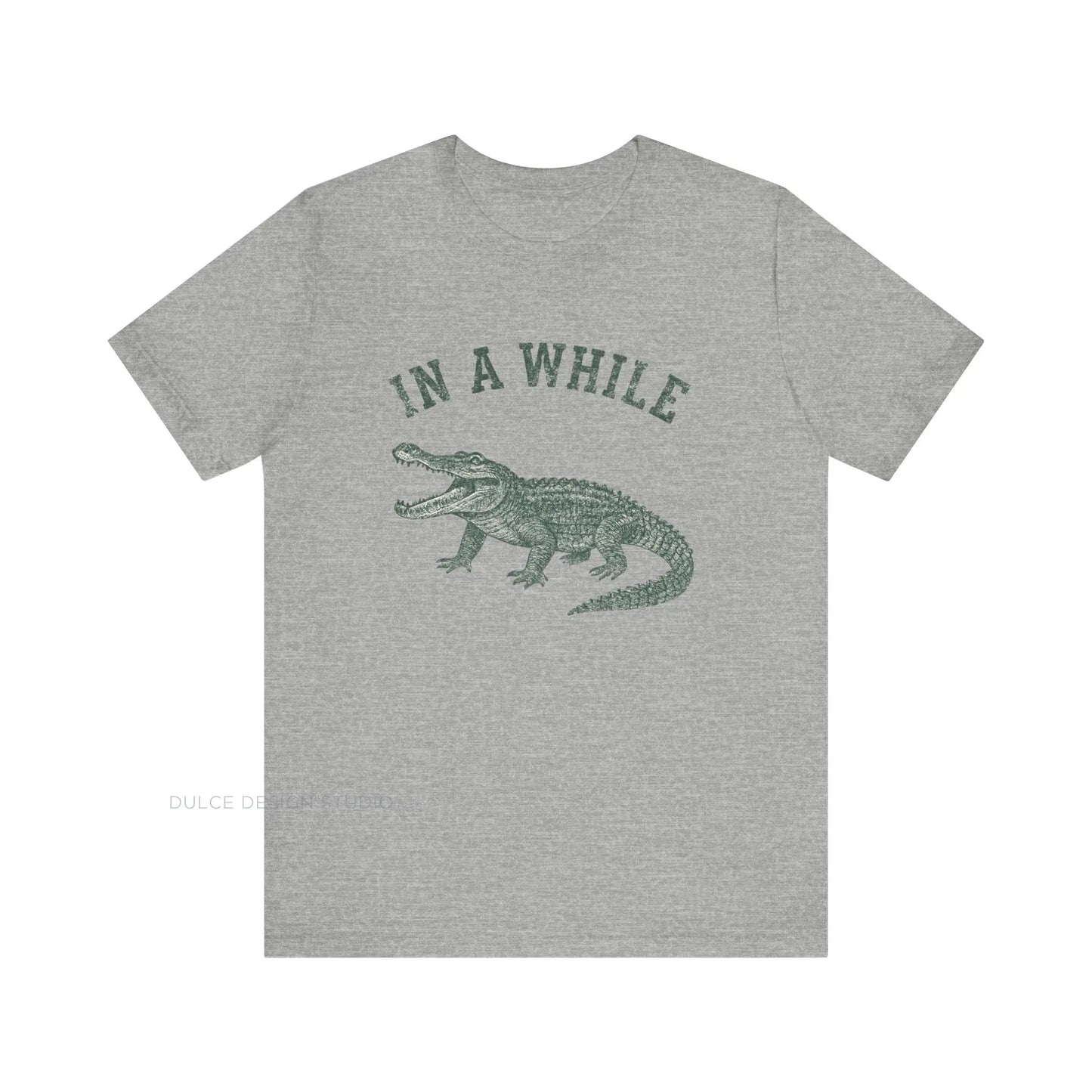 In a While, Crocodile – Retro Croc Graphic Tee - Dulce Design Studio