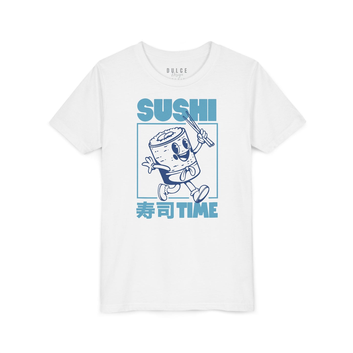 Sushi Time – Retro Blue Kids Tee