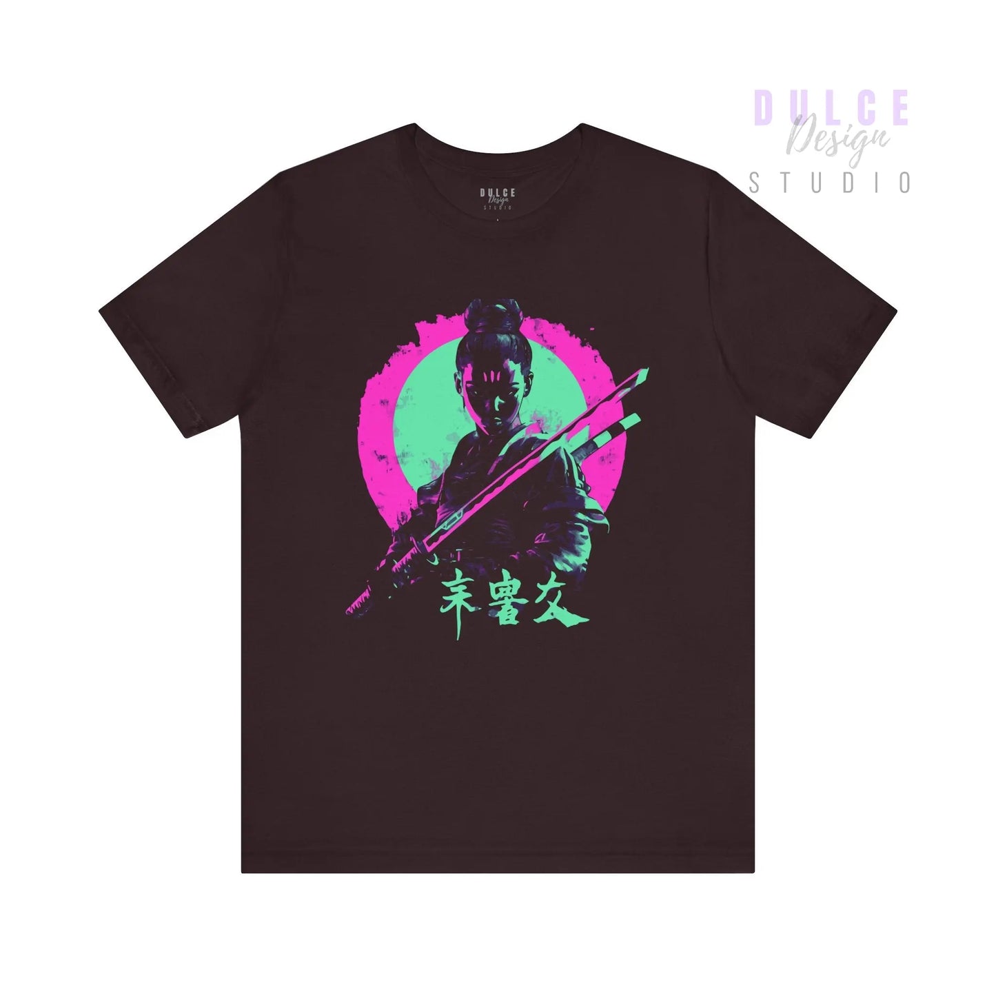 Silent Signal – Neon Samurai Tee - Dulce Design Studio