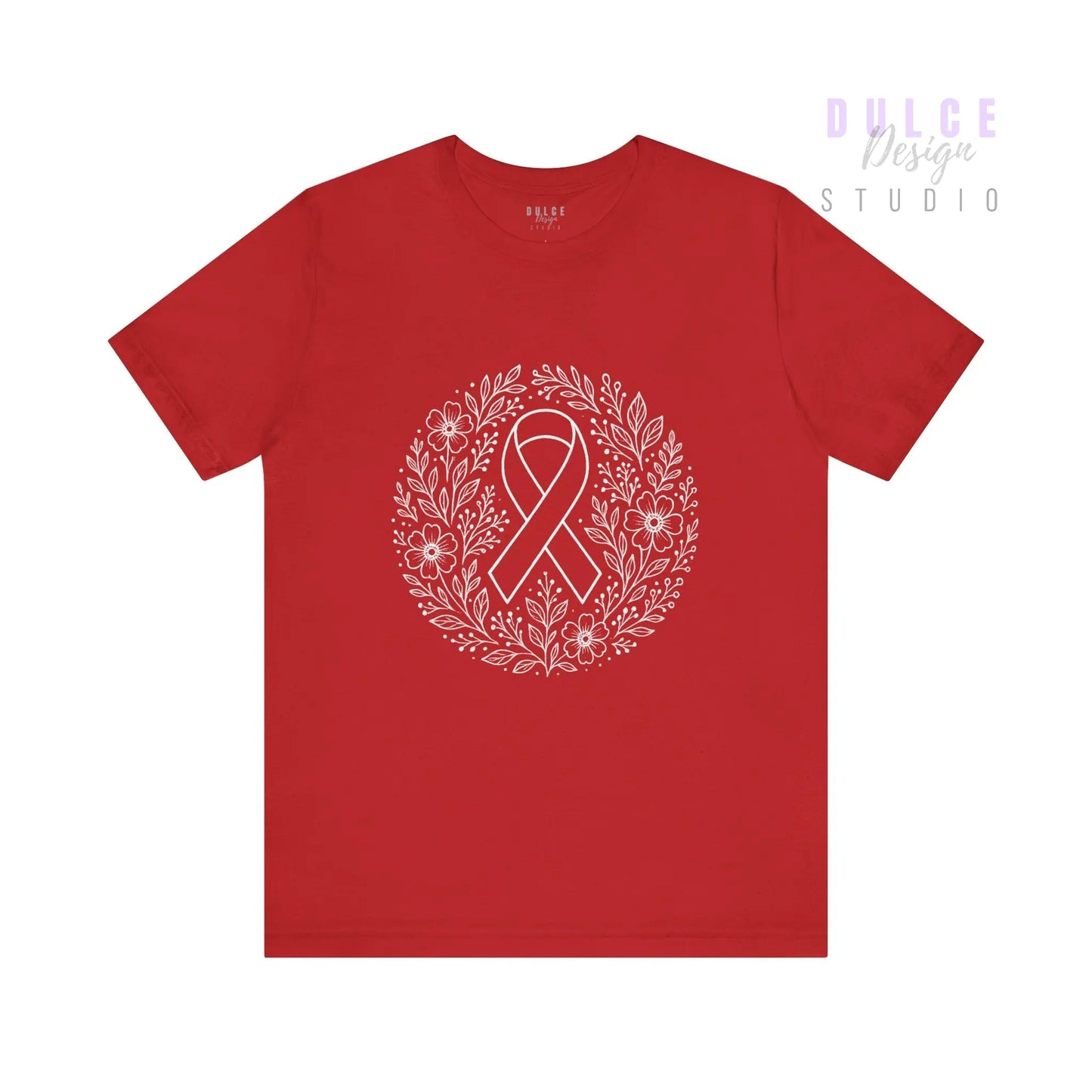 “Rooted in Remembrance” – Floral Awareness Ribbon Tee - Dulce Design Studio