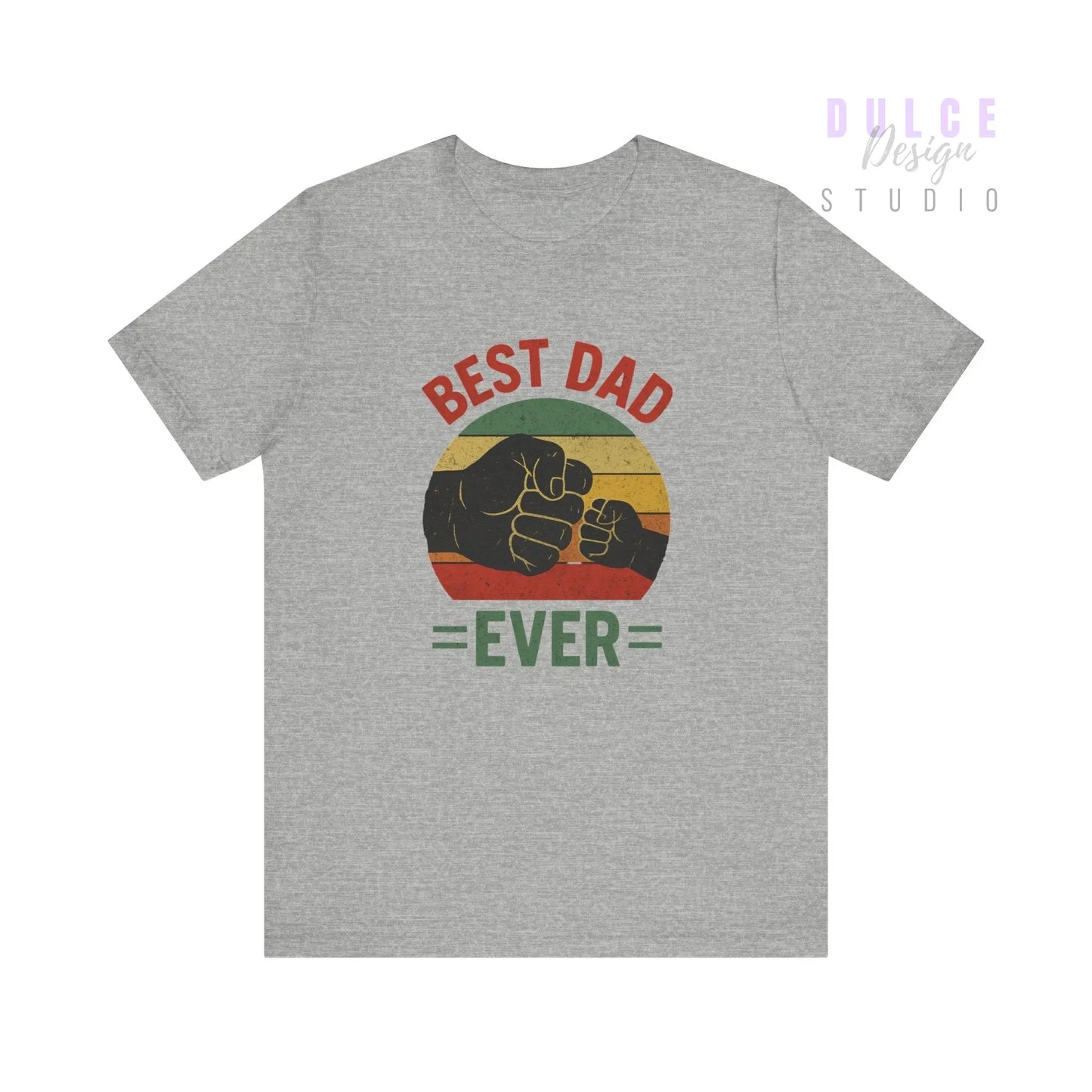 Best Dad Ever Fist Bump T-Shirt – Retro Father-Child Bond T-Shirt - Dulce Design Studio