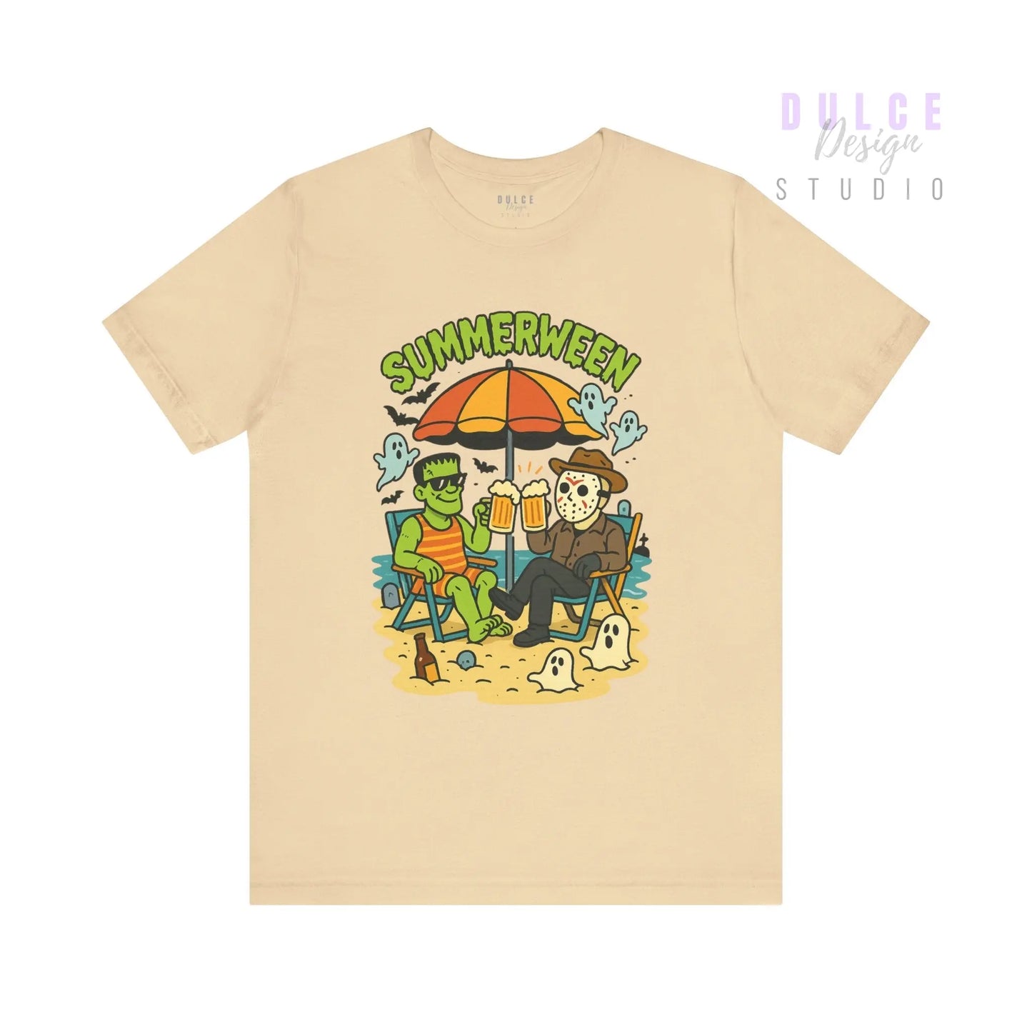 Summerween Parody Shirt – Spooky Beach Bros Tee for Horror Fans - Soft Cream / 3XL Dulce Design Studio