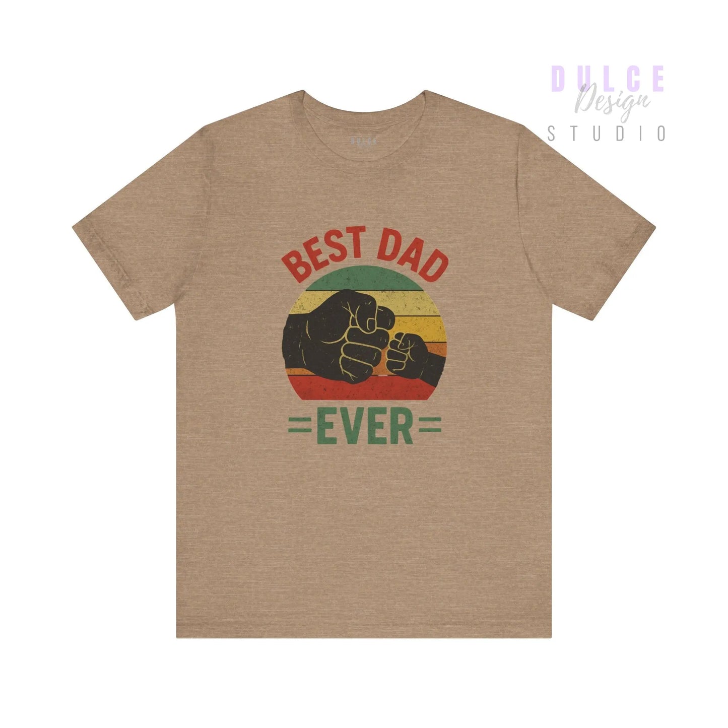 Best Dad Ever Fist Bump T-Shirt – Retro Father-Child Bond T-Shirt - Dulce Design Studio