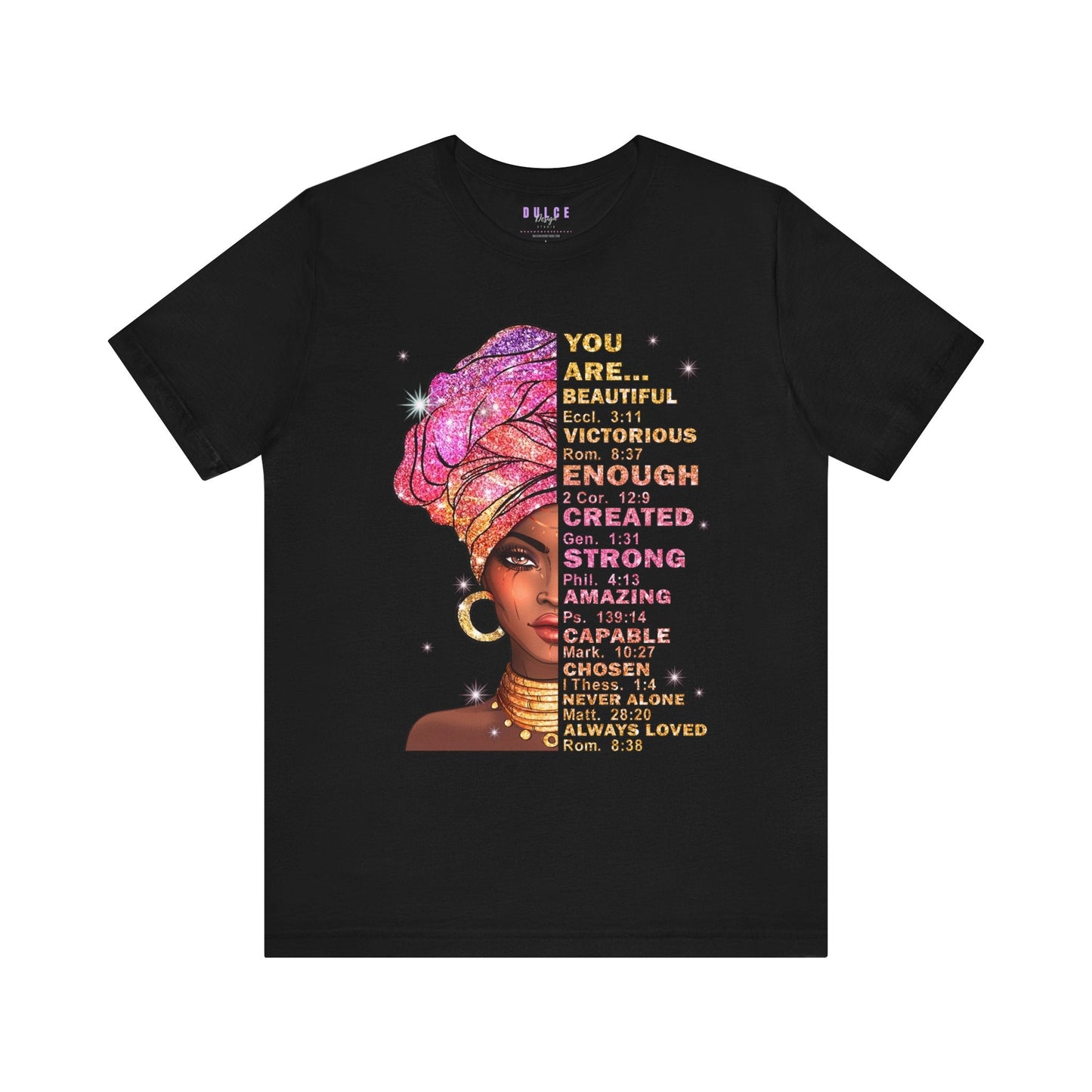 You Are… Empowered – Faith & Affirmation Tee- Black / 3XL- Dulce Design Studio