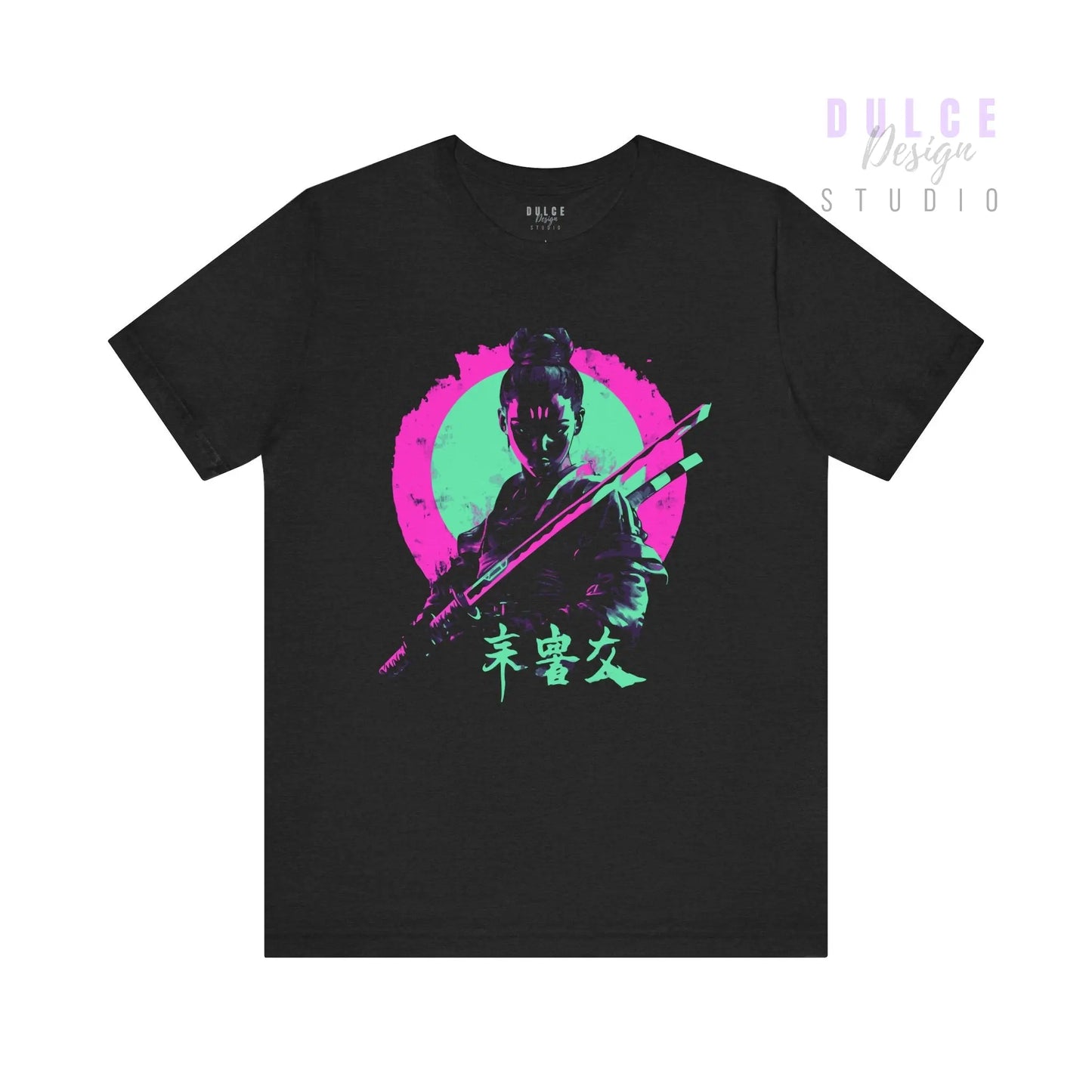 Silent Signal – Neon Samurai Tee - Dulce Design Studio
