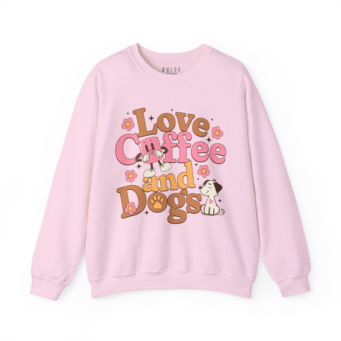 Love Coffee and Dogs Sweatshirt – Cozy Dog Mom Pullover- - Dulce Design Studio