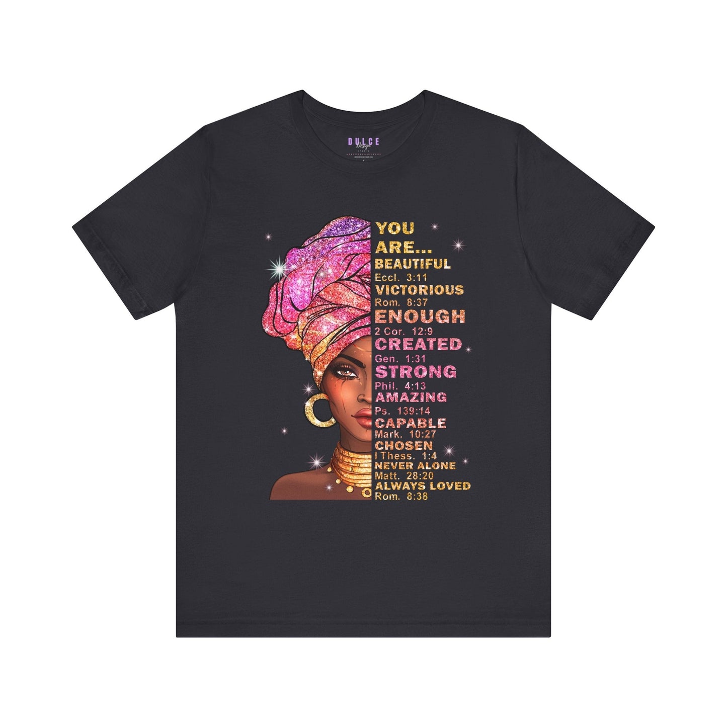 You Are… Empowered – Faith & Affirmation Tee- Dark Grey / 3XL- Dulce Design Studio
