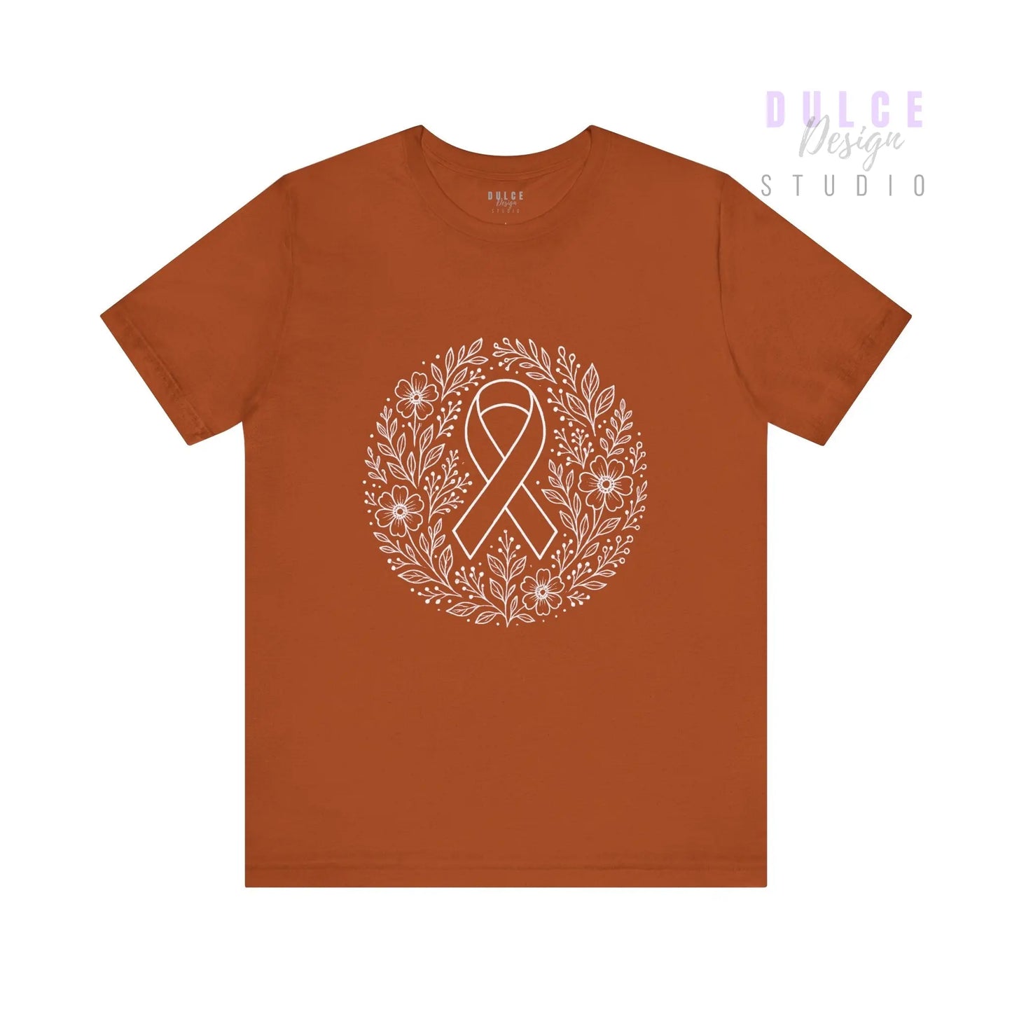 “Rooted in Remembrance” – Floral Awareness Ribbon Tee - Dulce Design Studio