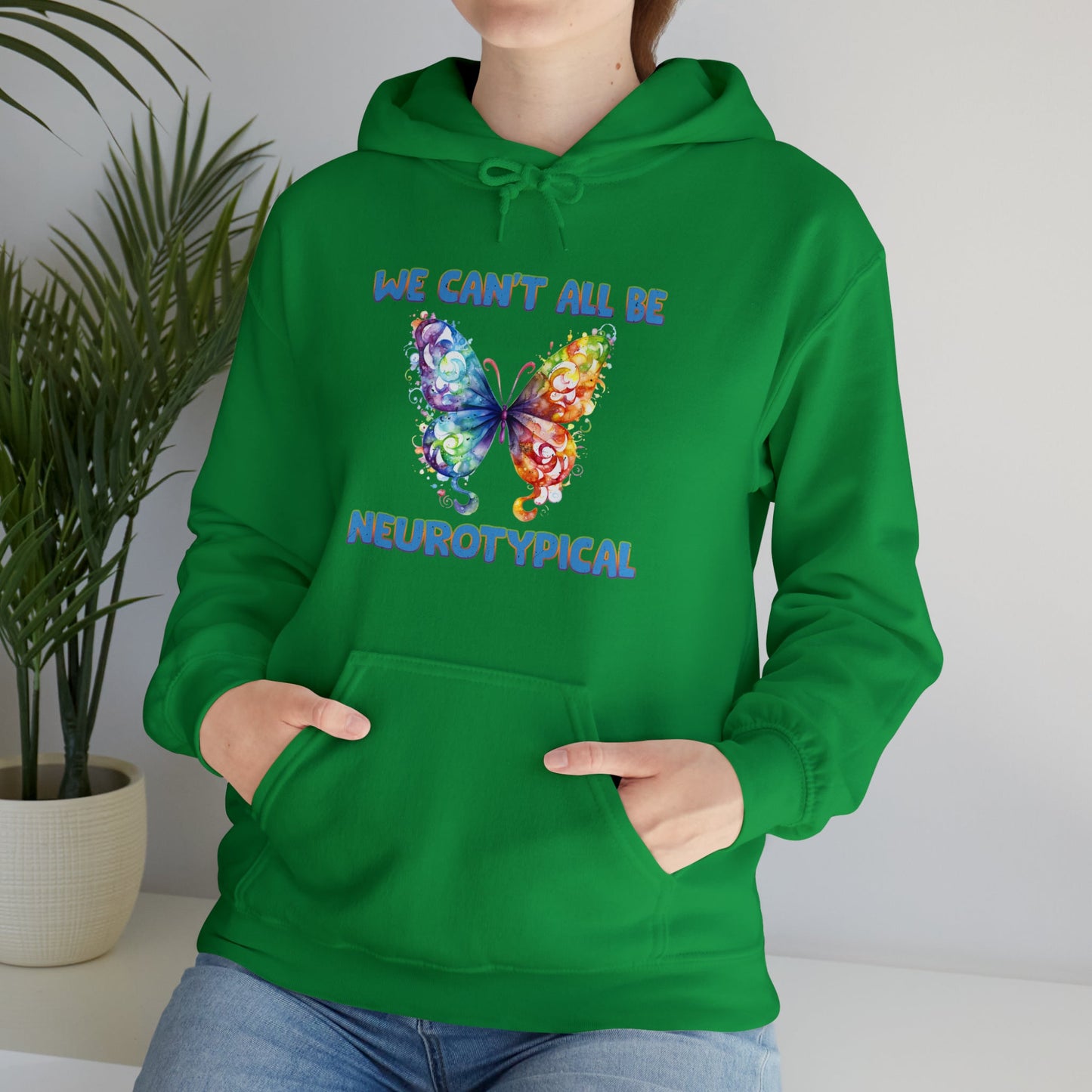 Color Outside the Lines – Neurodiversity Hoodie- Irish Green / 3XL- Dulce Design Studio