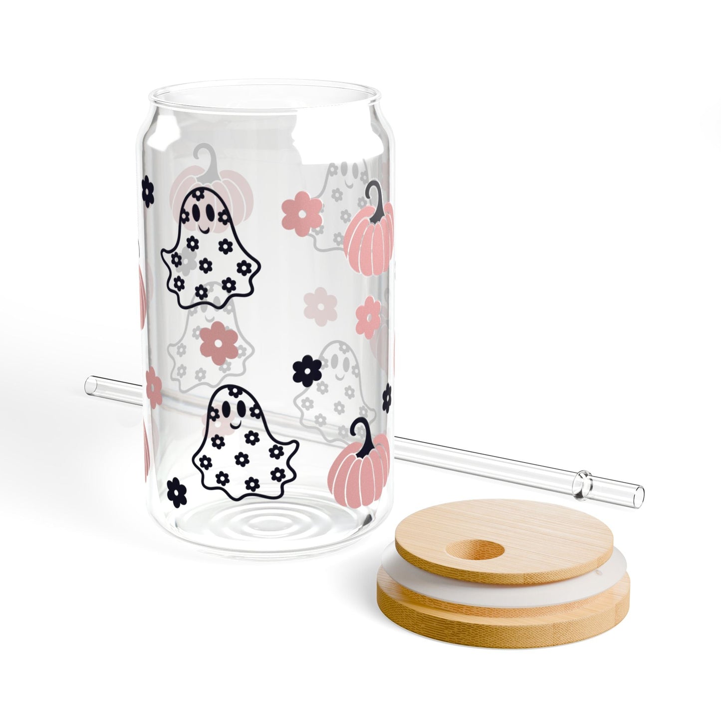 CUTE HALLOWEEN GHOSTS - LIBBY GLASS 16oz- - Dulce Design Studio