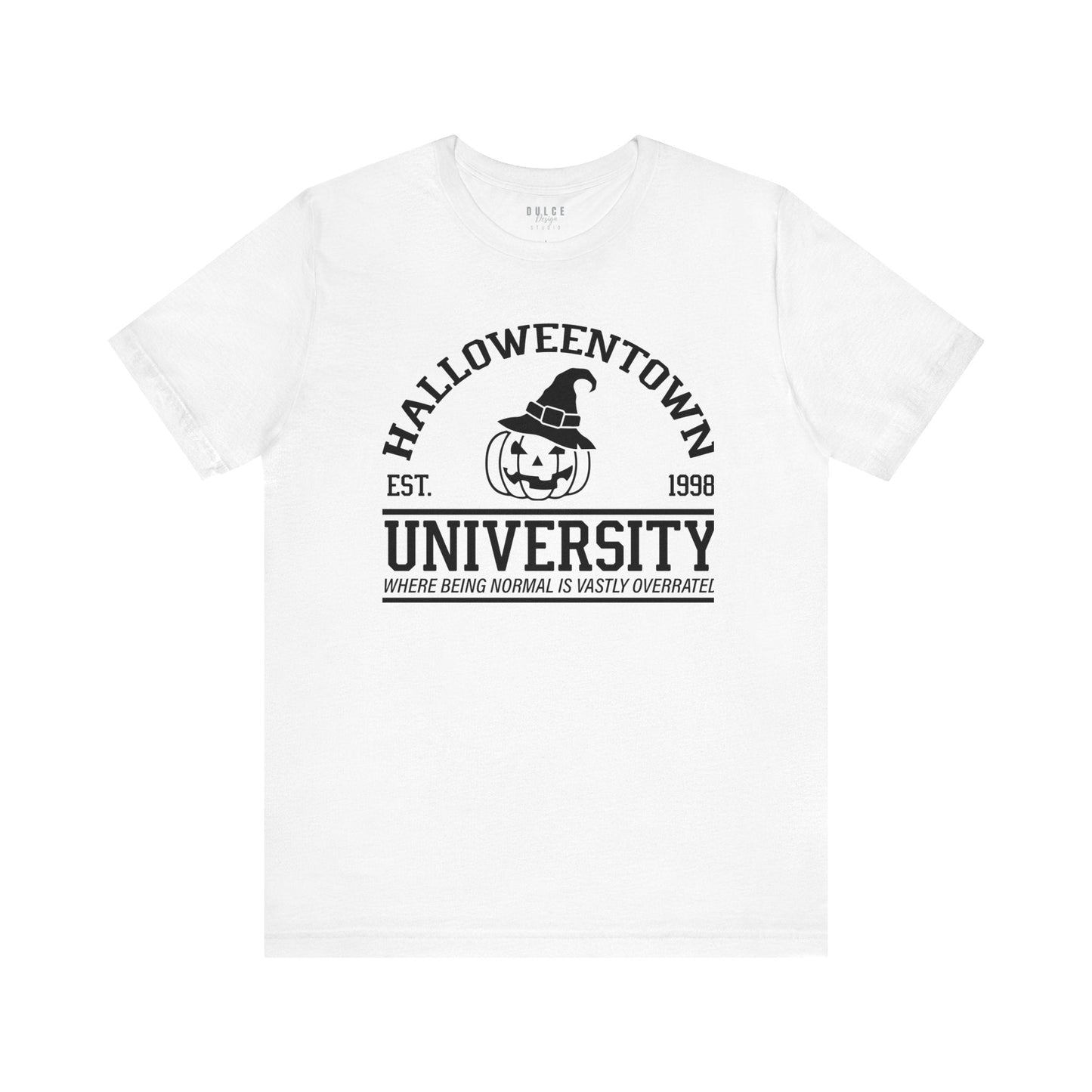 HALLOWEEN TOWN COLLEGE STYLE TEE- White / 3XL- Dulce Design Studio