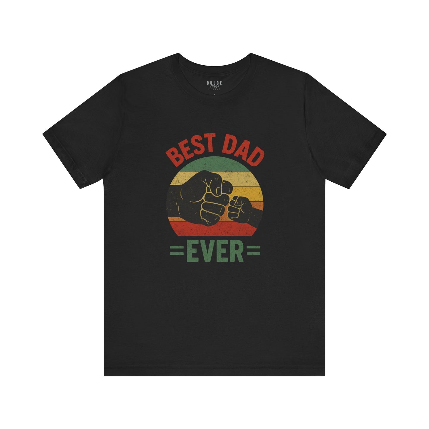 Best Dad Ever Fist Bump T-Shirt – Retro Father-Child Bond T-Shirt