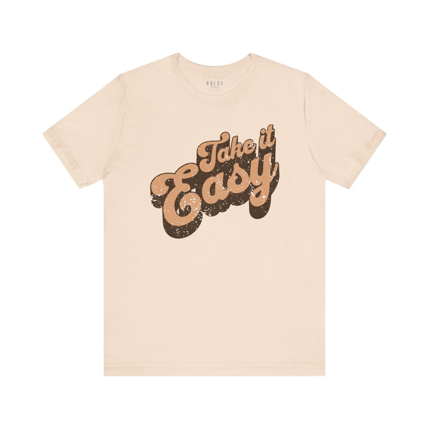 Take It Easy Retro Shirt- Soft Cream / Dulce Design Studio