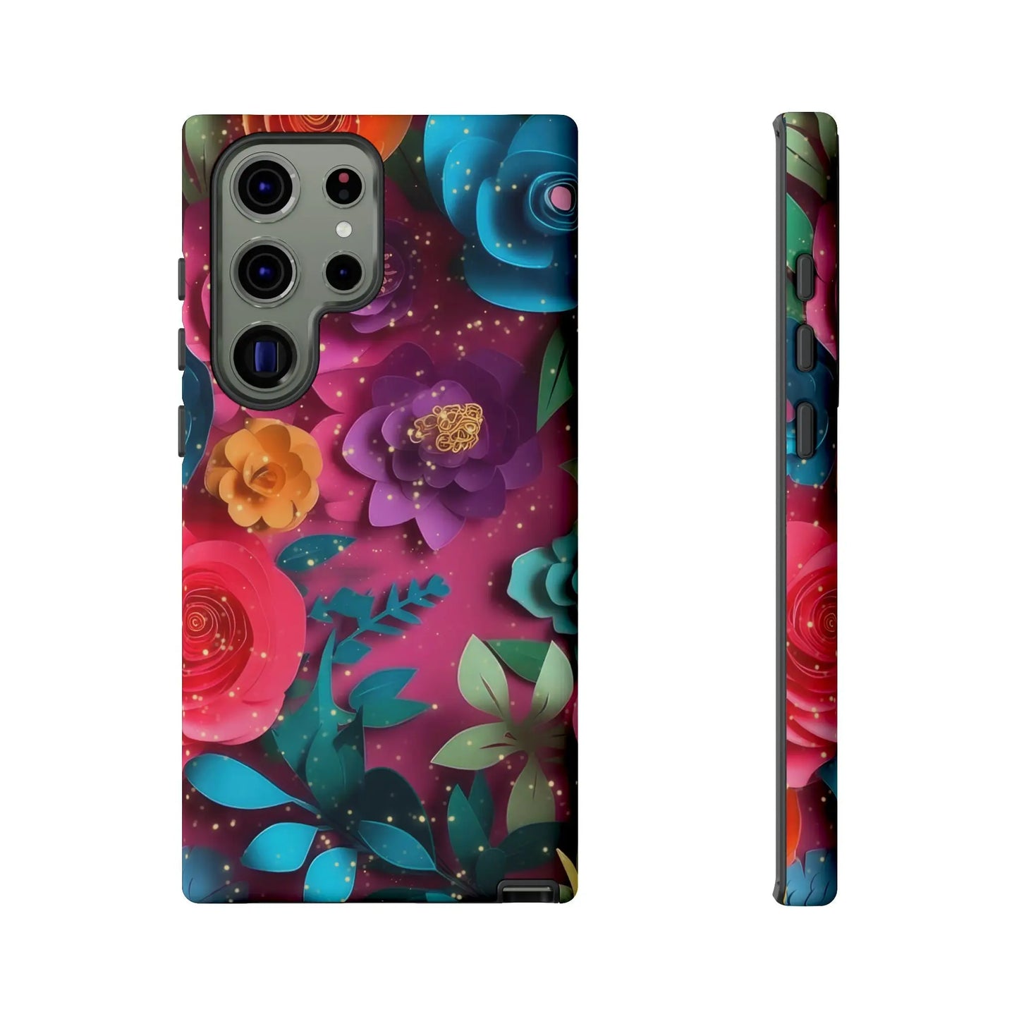 Bloom Layer Phone Case – 3D Quilled Floral Tough Case - Dulce Design Studio