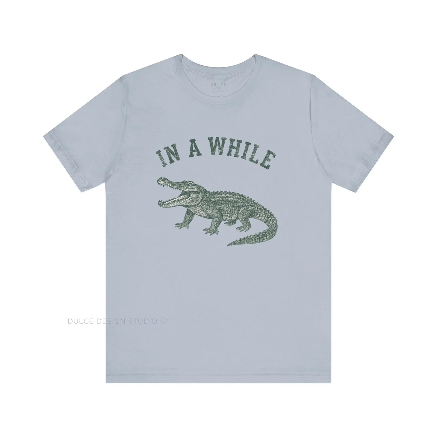 In a While, Crocodile – Retro Croc Graphic Tee - Dulce Design Studio
