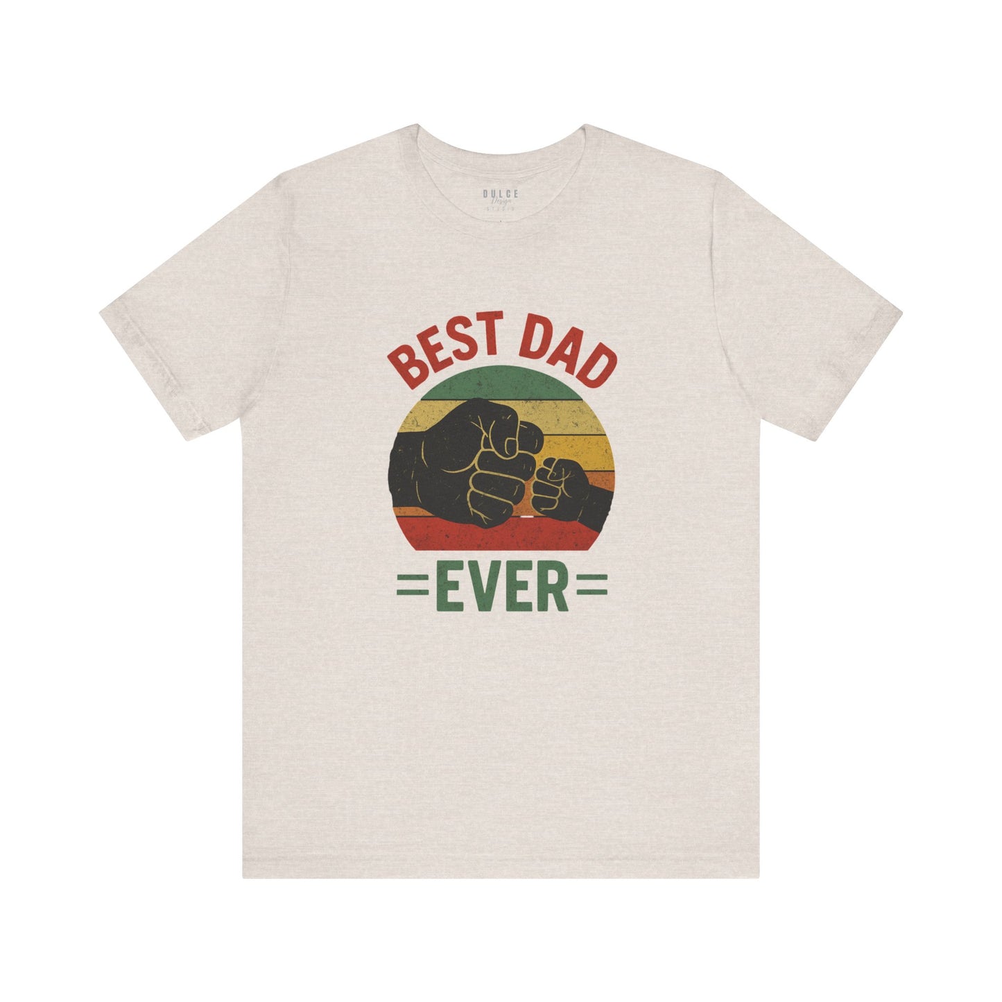 Best Dad Ever Fist Bump T-Shirt – Retro Father-Child Bond T-Shirt