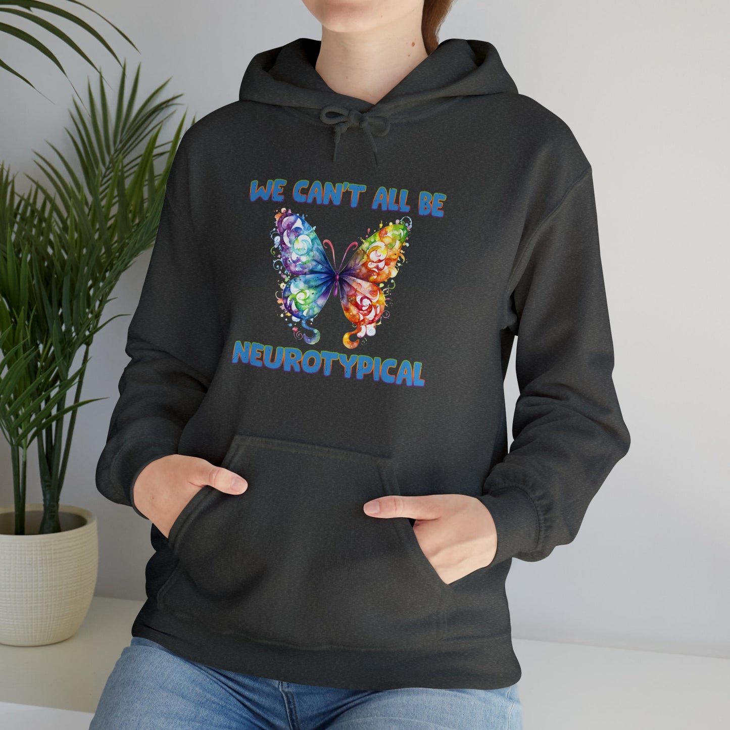 Color Outside the Lines – Neurodiversity Hoodie- Dark Heather / 3XL- Dulce Design Studio