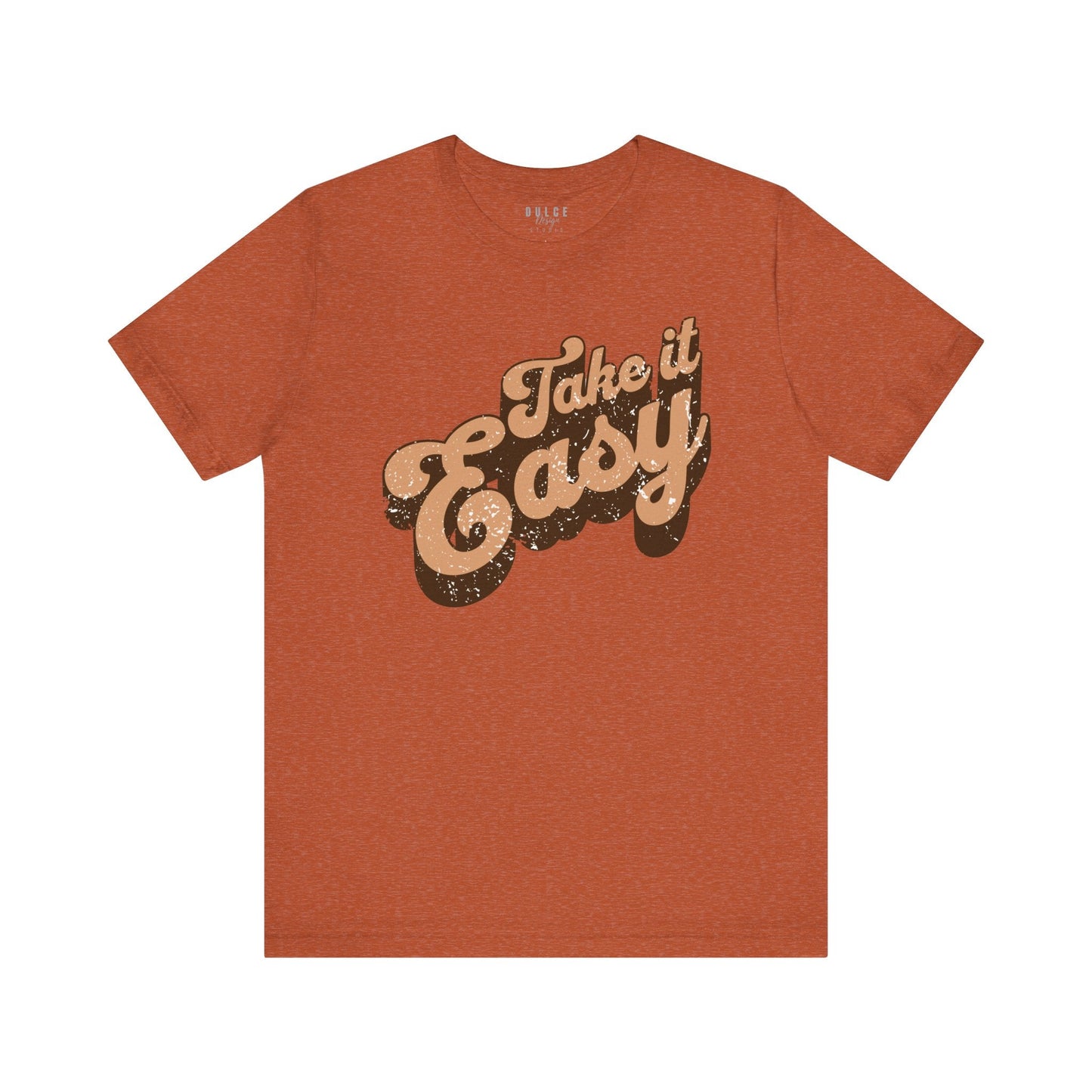 Take It Easy Retro Shirt - heather autumn -Dulce Design Studio