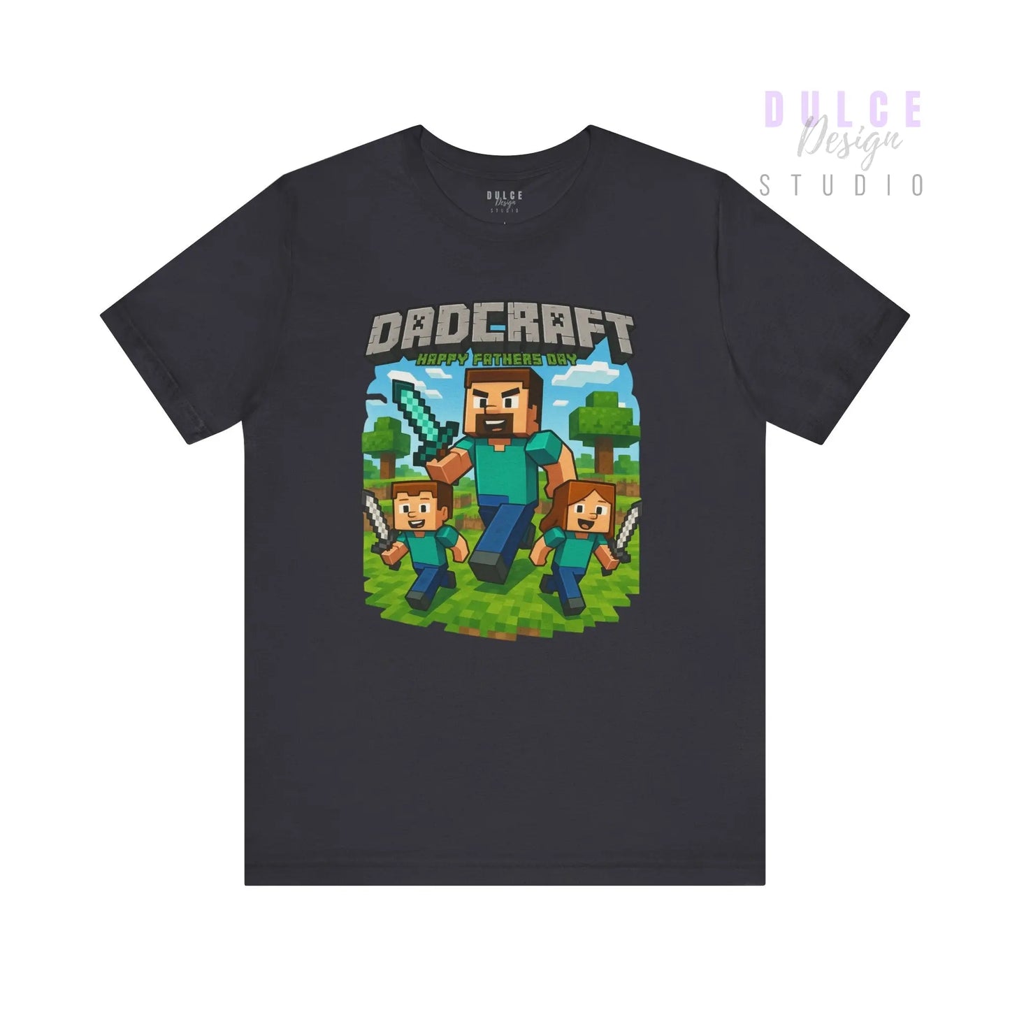 DadCraft Gamer Tee – White Gamer Dad Version - Dulce Design Studio