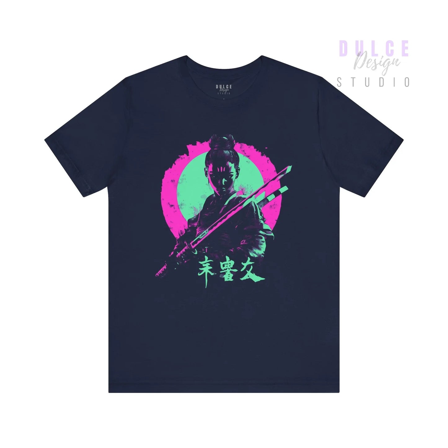 Silent Signal – Neon Samurai Tee - Dulce Design Studio