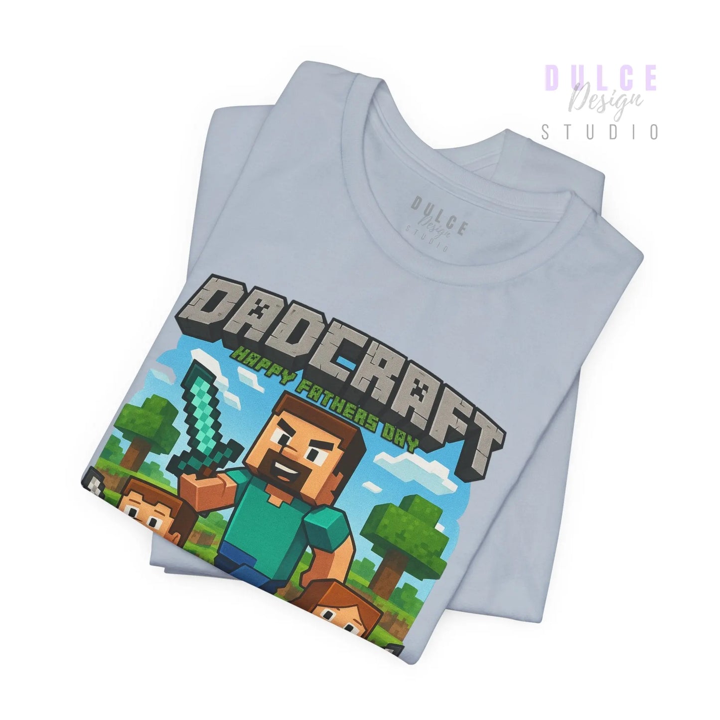 DadCraft Gamer Tee – White Gamer Dad Version - Dulce Design Studio