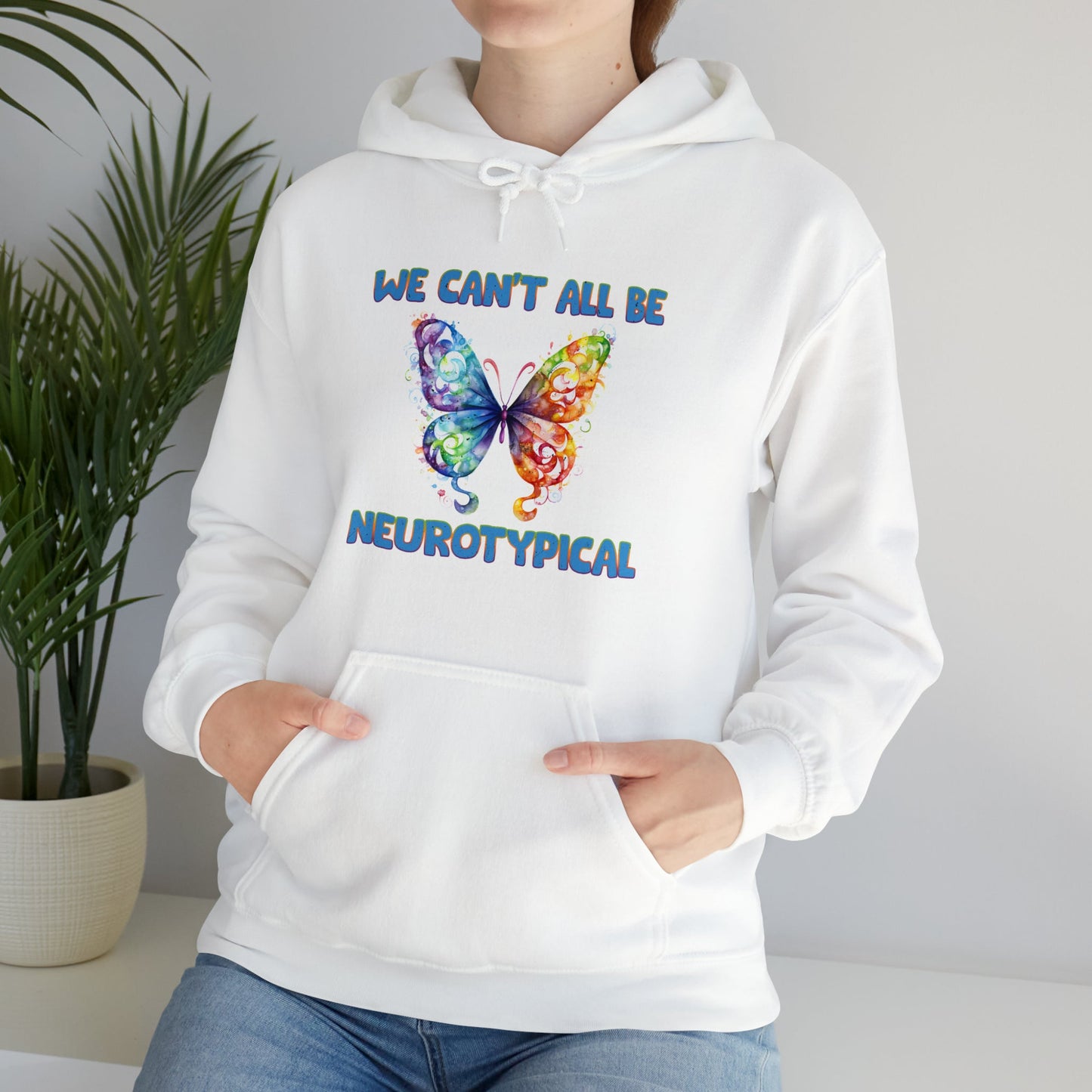 Color Outside the Lines – Neurodiversity Hoodie- White / 3XL- Dulce Design Studio