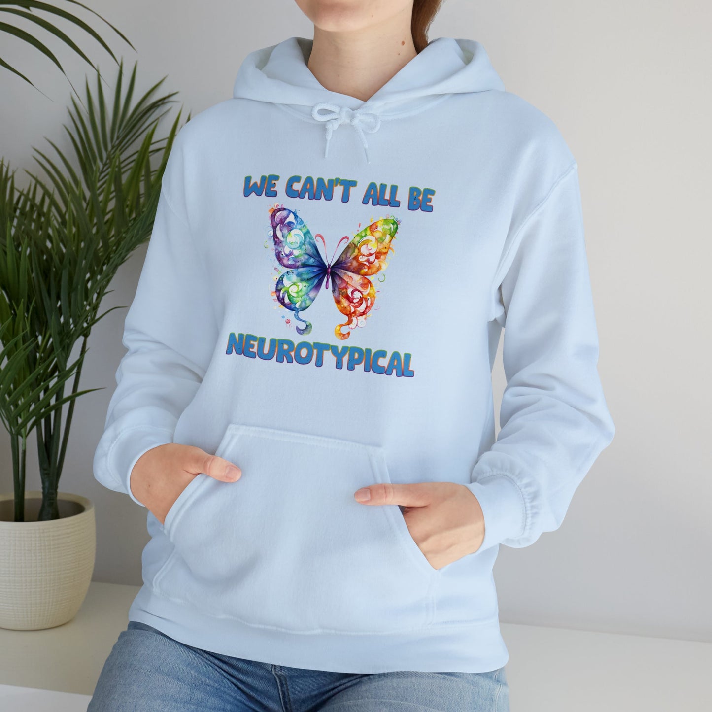 Color Outside the Lines – Neurodiversity Hoodie- Light Blue / 3XL- Dulce Design Studio