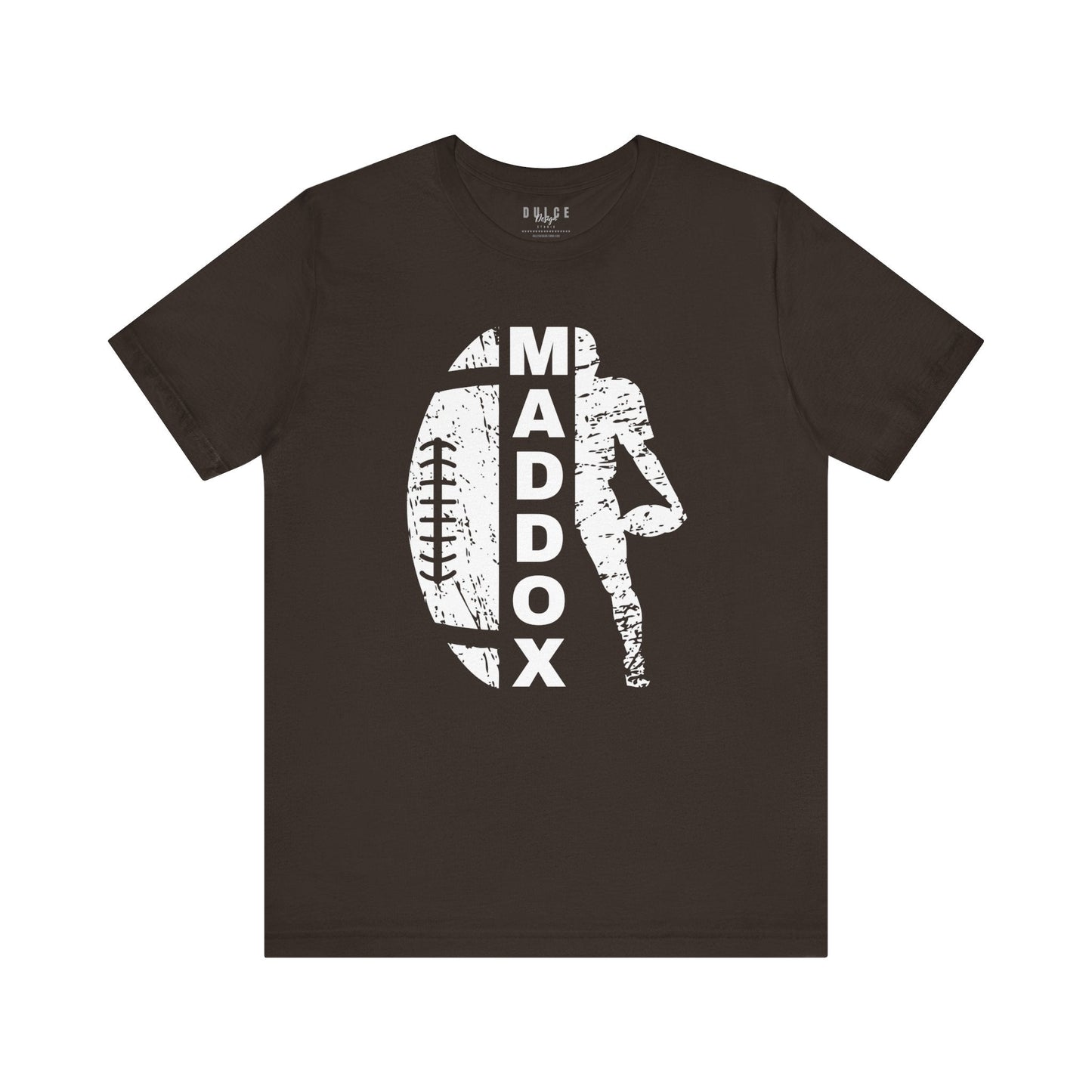 Personalized Football Name Tee – Game Day Sports Shirt- Brown / 3XL- Dulce Design Studio