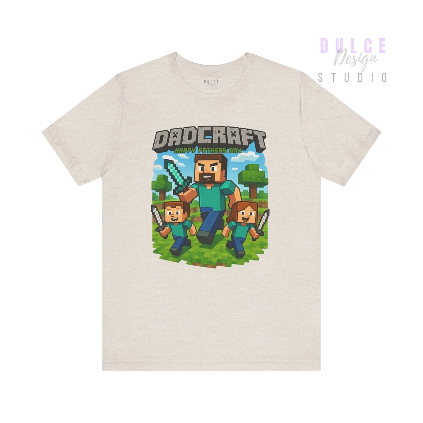 DadCraft Gamer Tee – White Gamer Dad Version - Dulce Design Studio