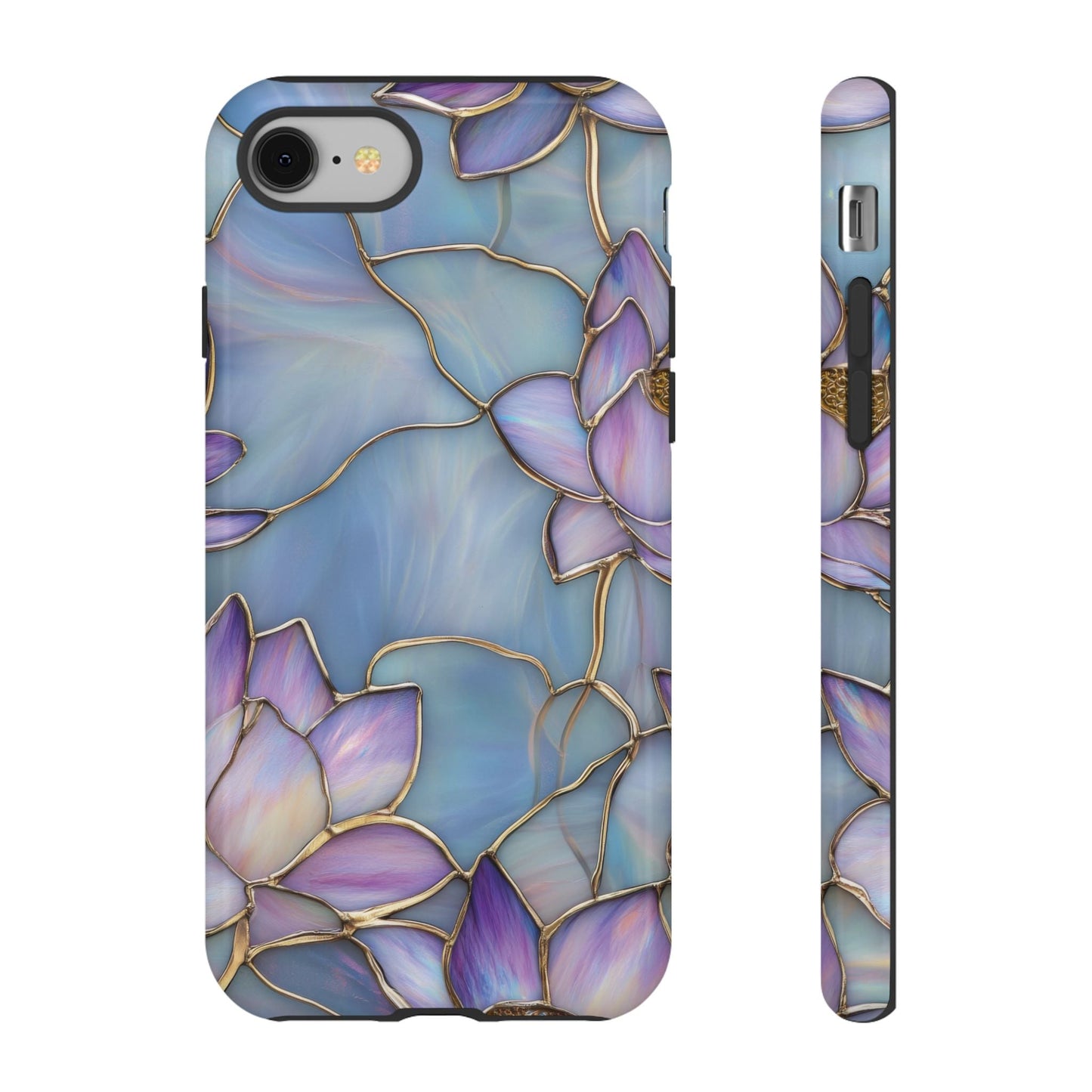 Lotus Glow Phone Case – Stained Glass Floral Tough Case- iPhone 8 / Glossy- Dulce Design Studio