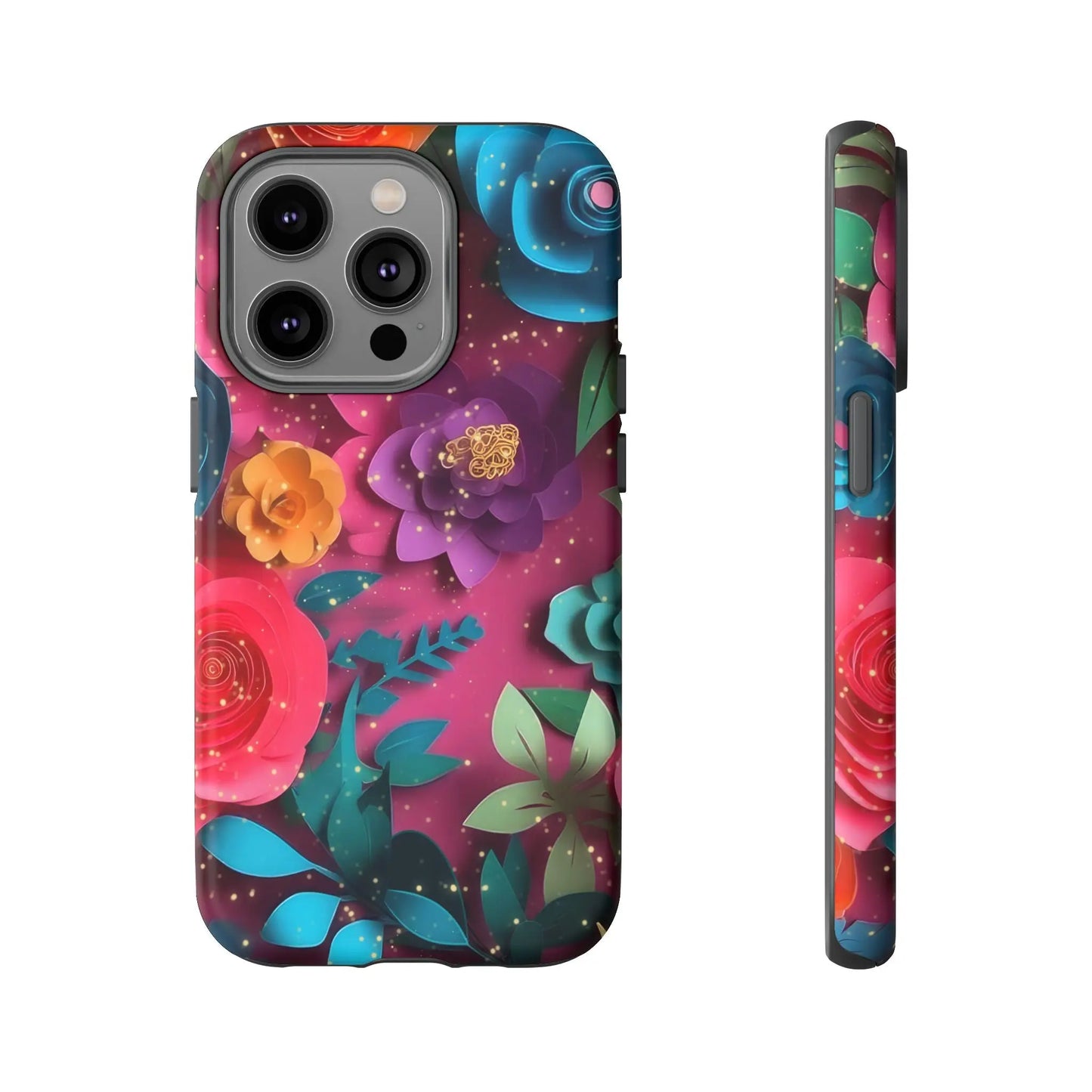 Bloom Layer Phone Case – 3D Quilled Floral Tough Case - Dulce Design Studio