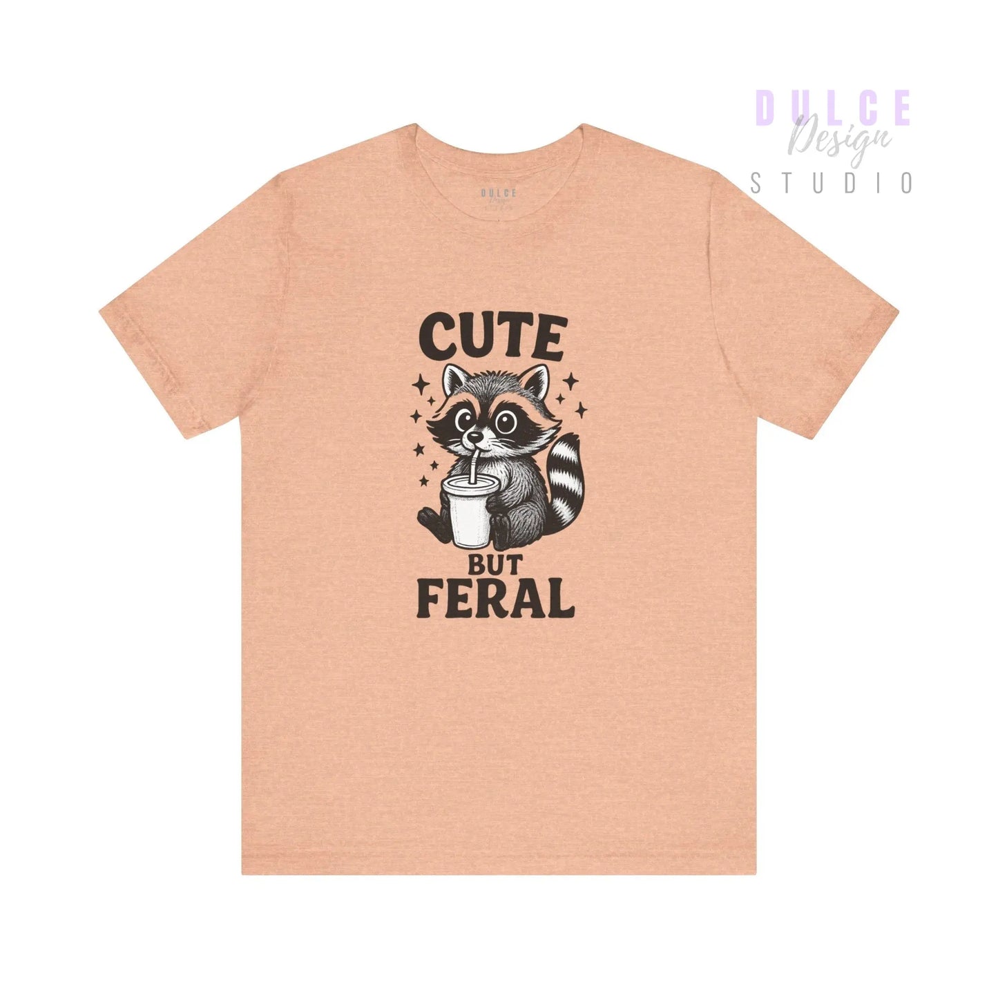 Cute But Feral – Chaos Raccoon Tee - Dulce Design Studio