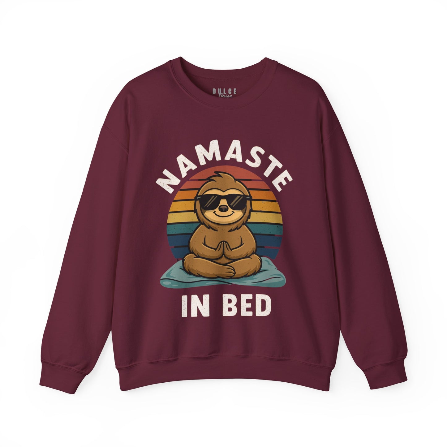 Namaste in Bed Sweatshirt – Funny Yoga Sloth Pullover