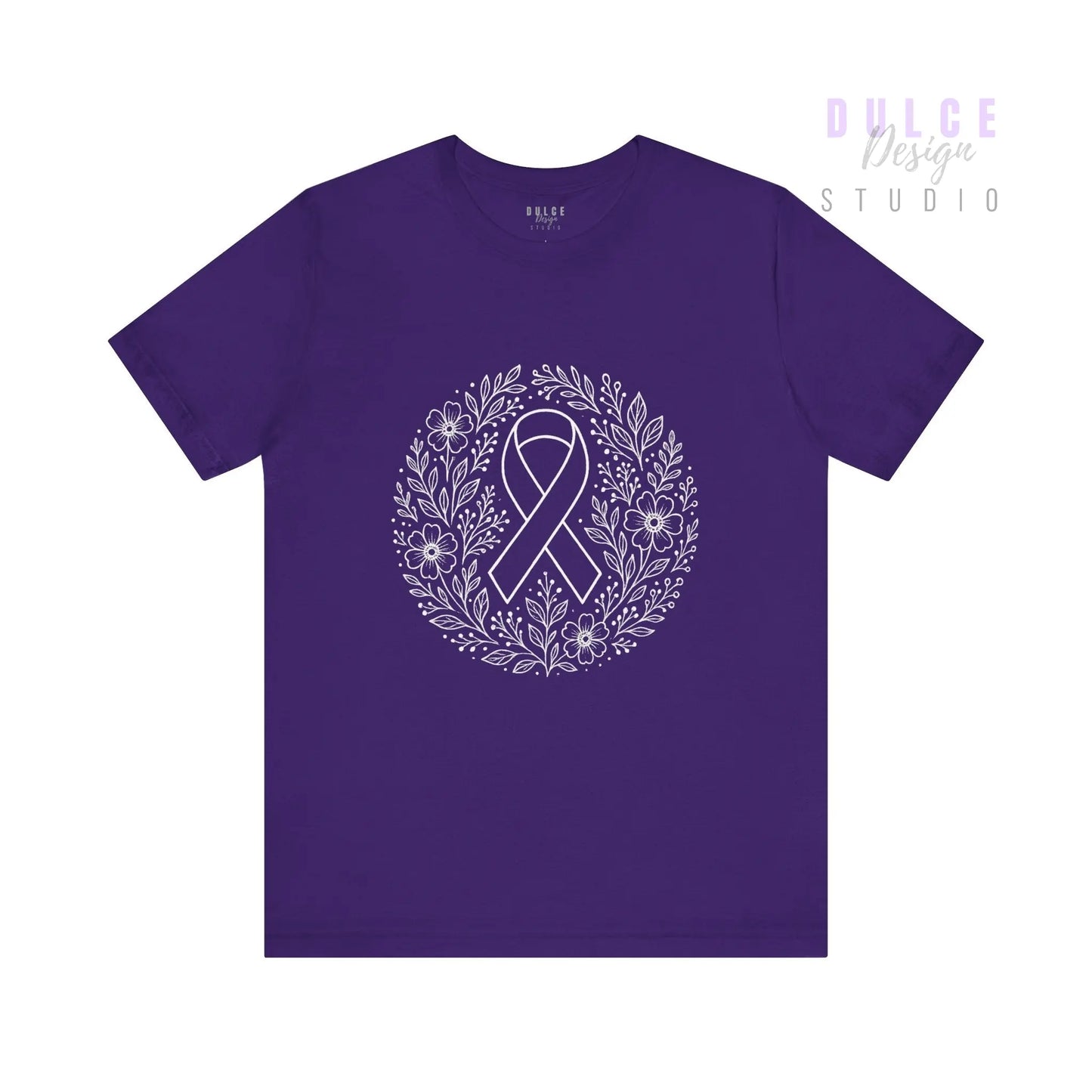 “Rooted in Remembrance” – Floral Awareness Ribbon Tee - Dulce Design Studio