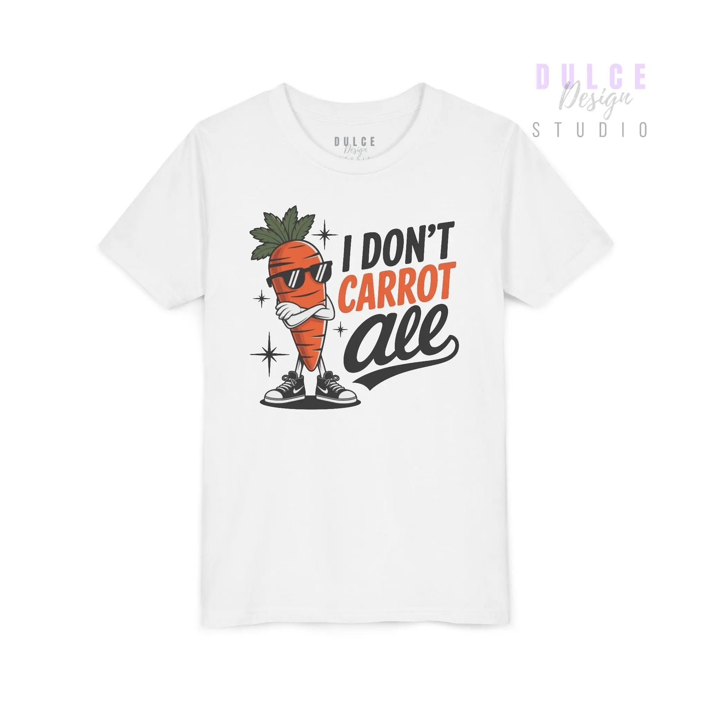 I Don’t Carrot All – Kids Punny Veggie Tee - Dulce Design Studio