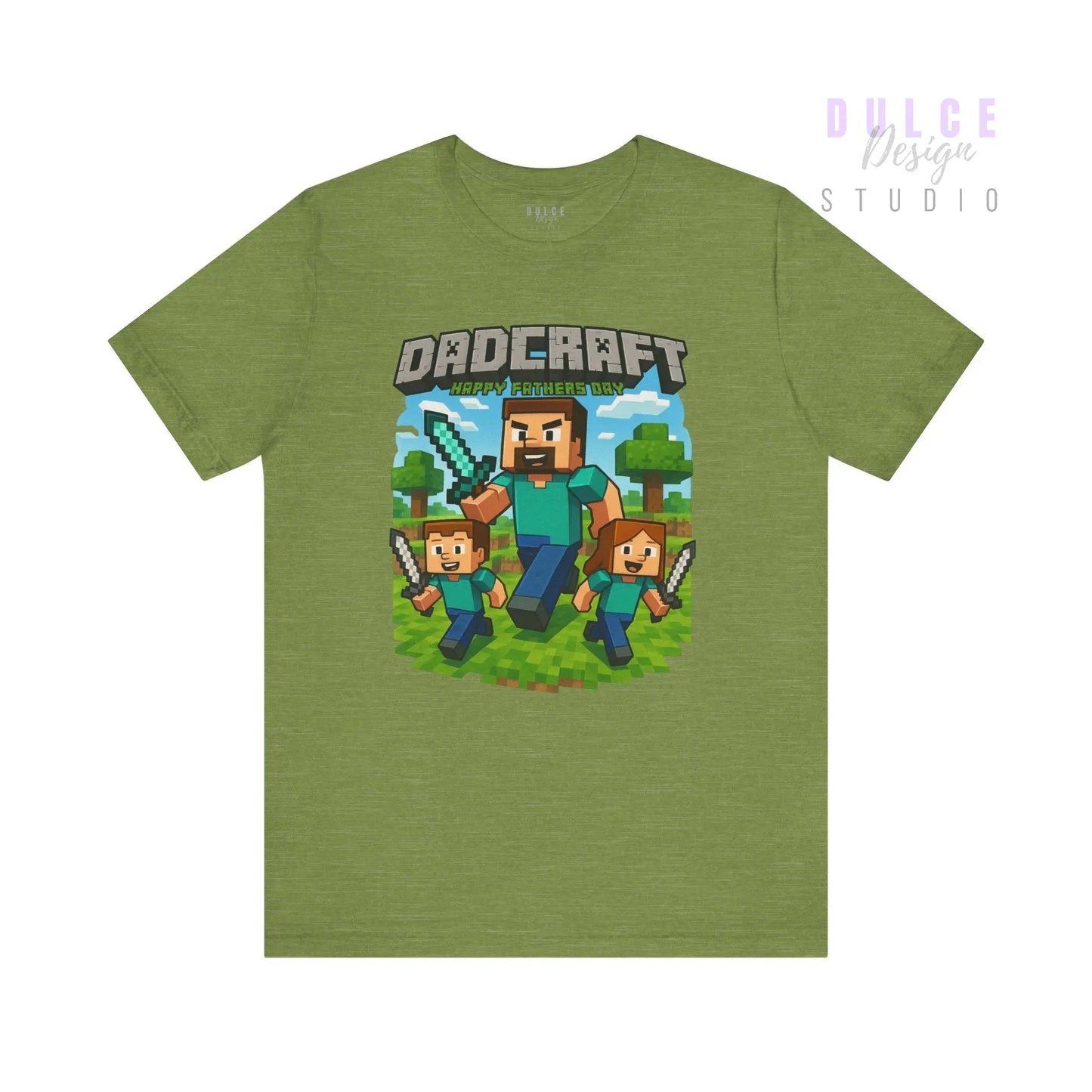 DadCraft Gamer Tee – White Gamer Dad Version - Dulce Design Studio