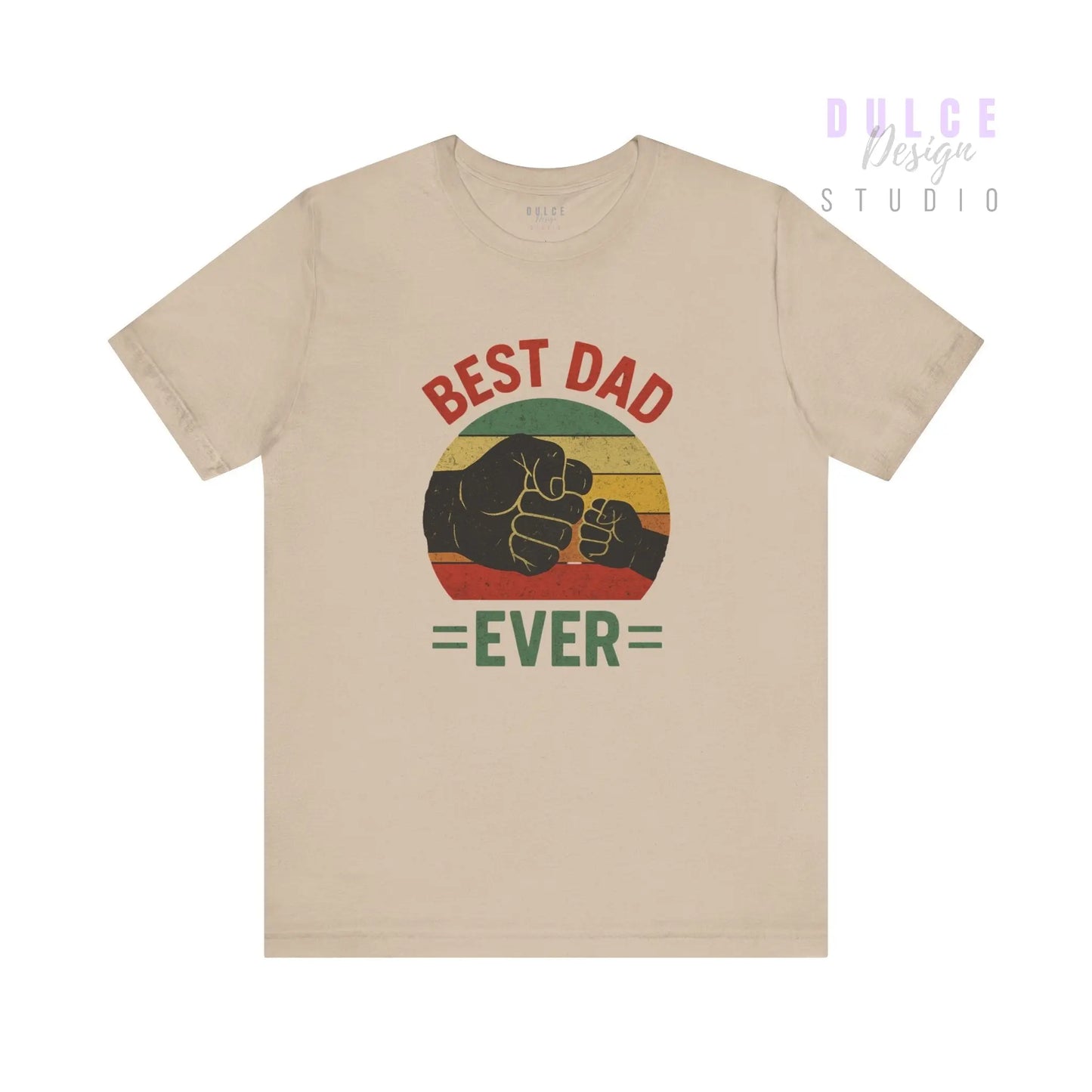 Best Dad Ever Fist Bump T-Shirt – Retro Father-Child Bond T-Shirt - Dulce Design Studio