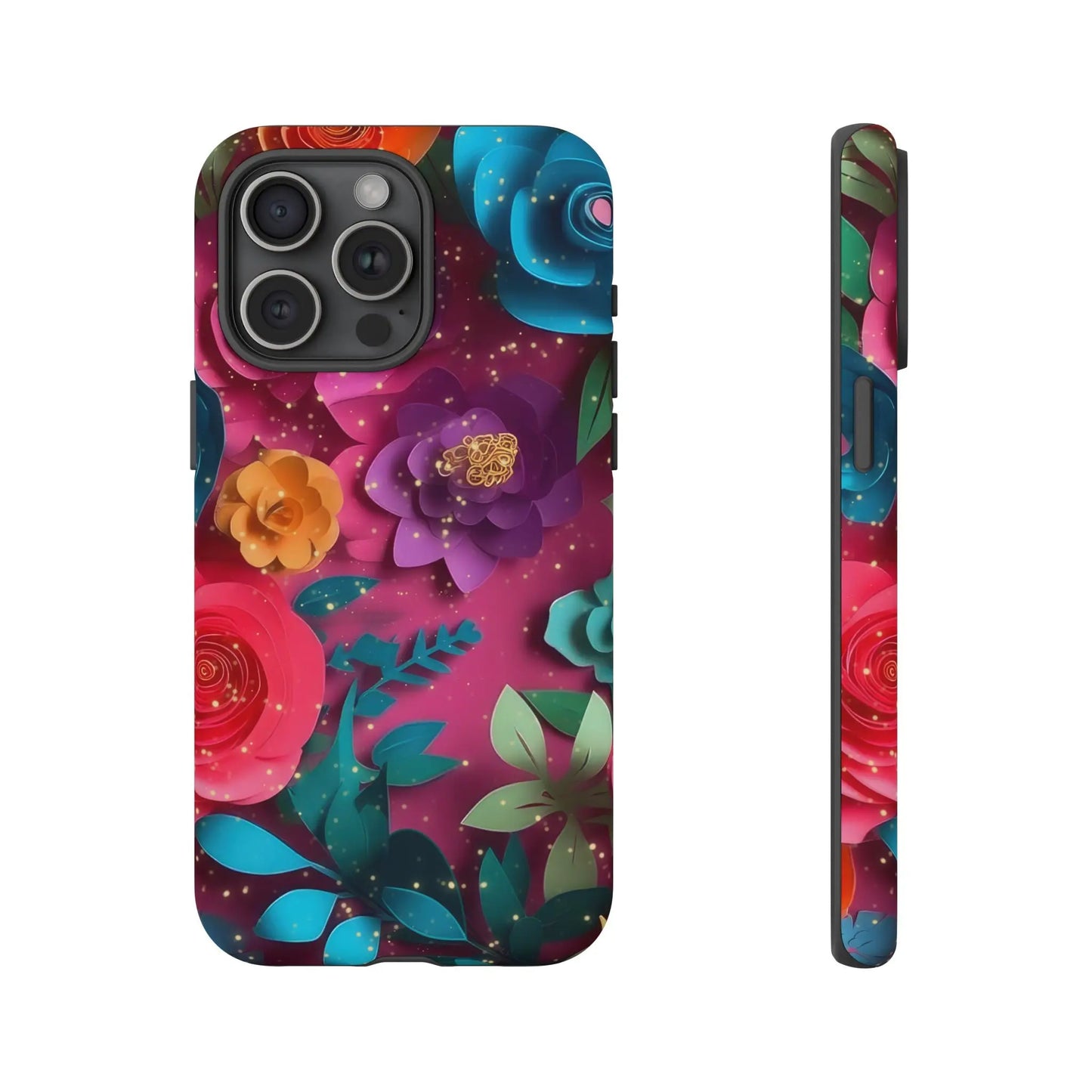 Bloom Layer Phone Case – 3D Quilled Floral Tough Case - Dulce Design Studio