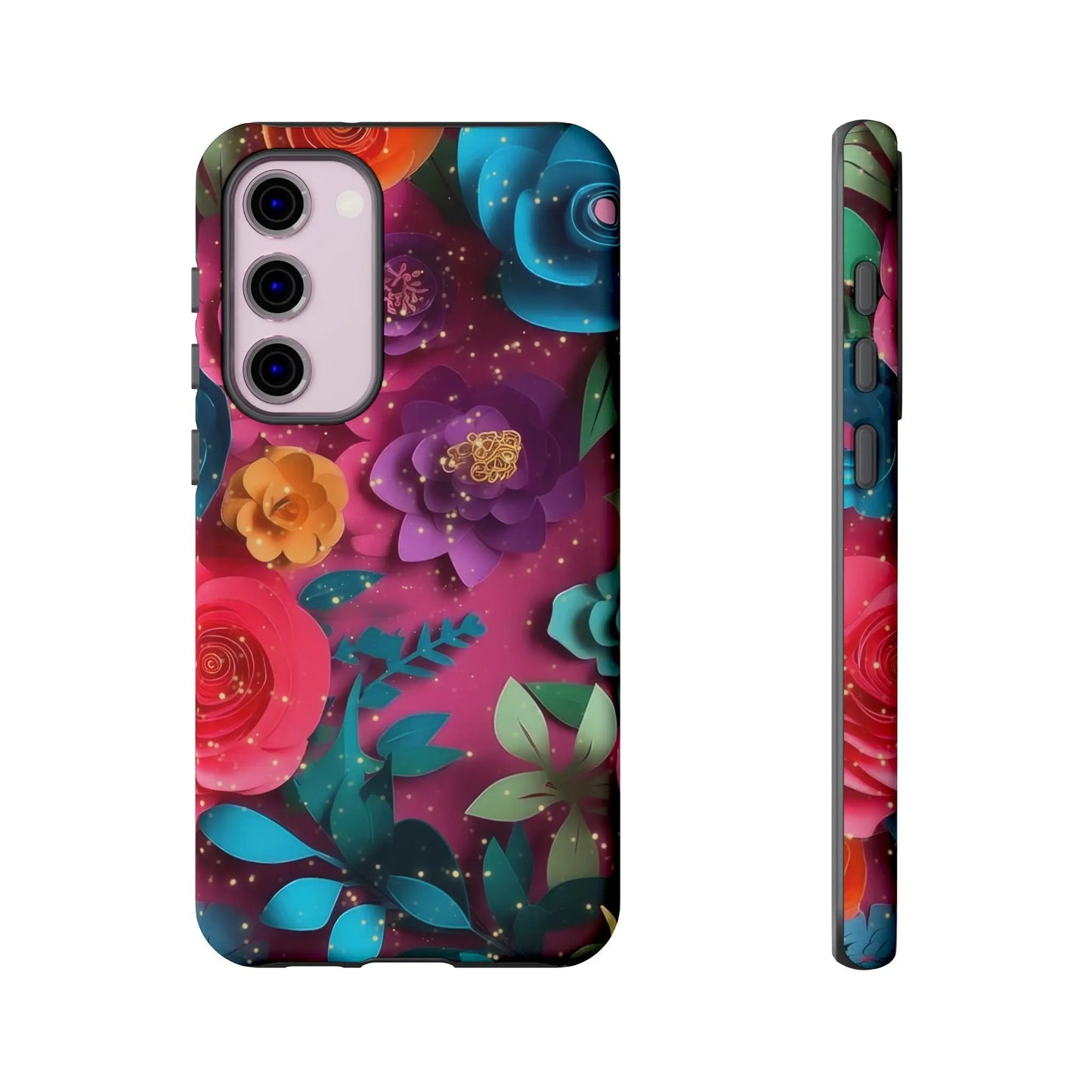 Bloom Layer Phone Case – 3D Quilled Floral Tough Case - Dulce Design Studio