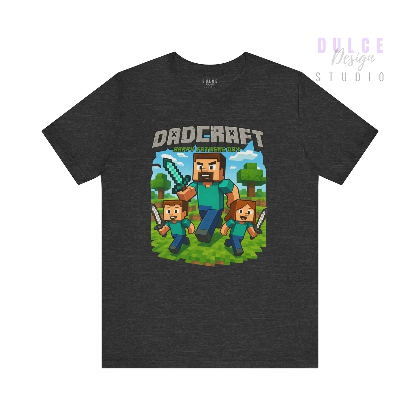 DadCraft Gamer Tee – White Gamer Dad Version - Dulce Design Studio