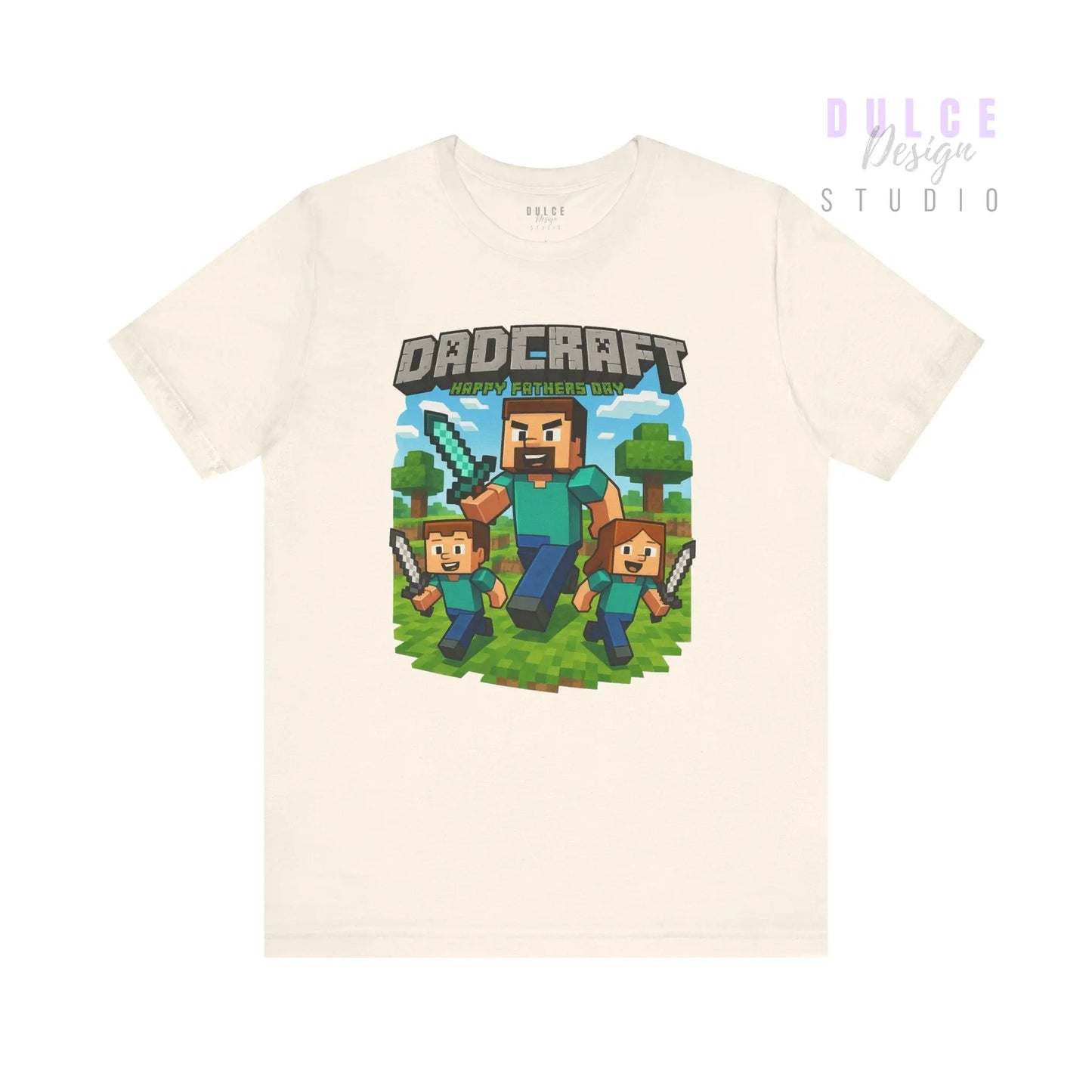 DadCraft Gamer Tee – White Gamer Dad Version - Dulce Design Studio