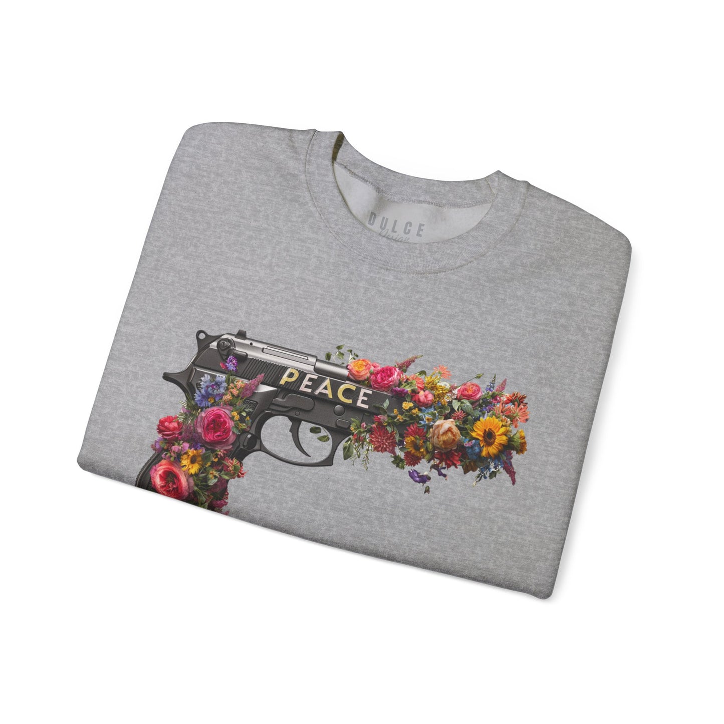 Peace in Bloom Sweatshirt – Floral Weapon Graphic Pullover