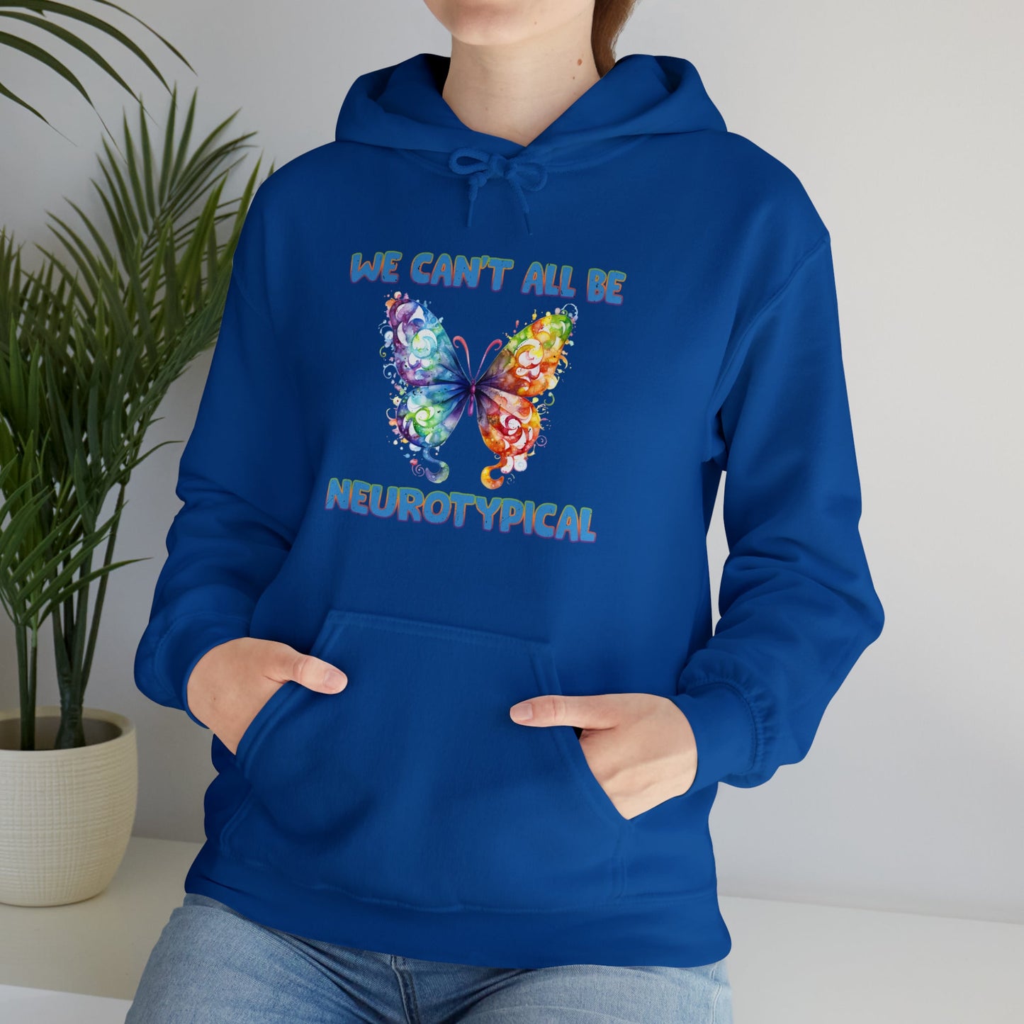 Color Outside the Lines – Neurodiversity Hoodie- Royal / 3XL- Dulce Design Studio