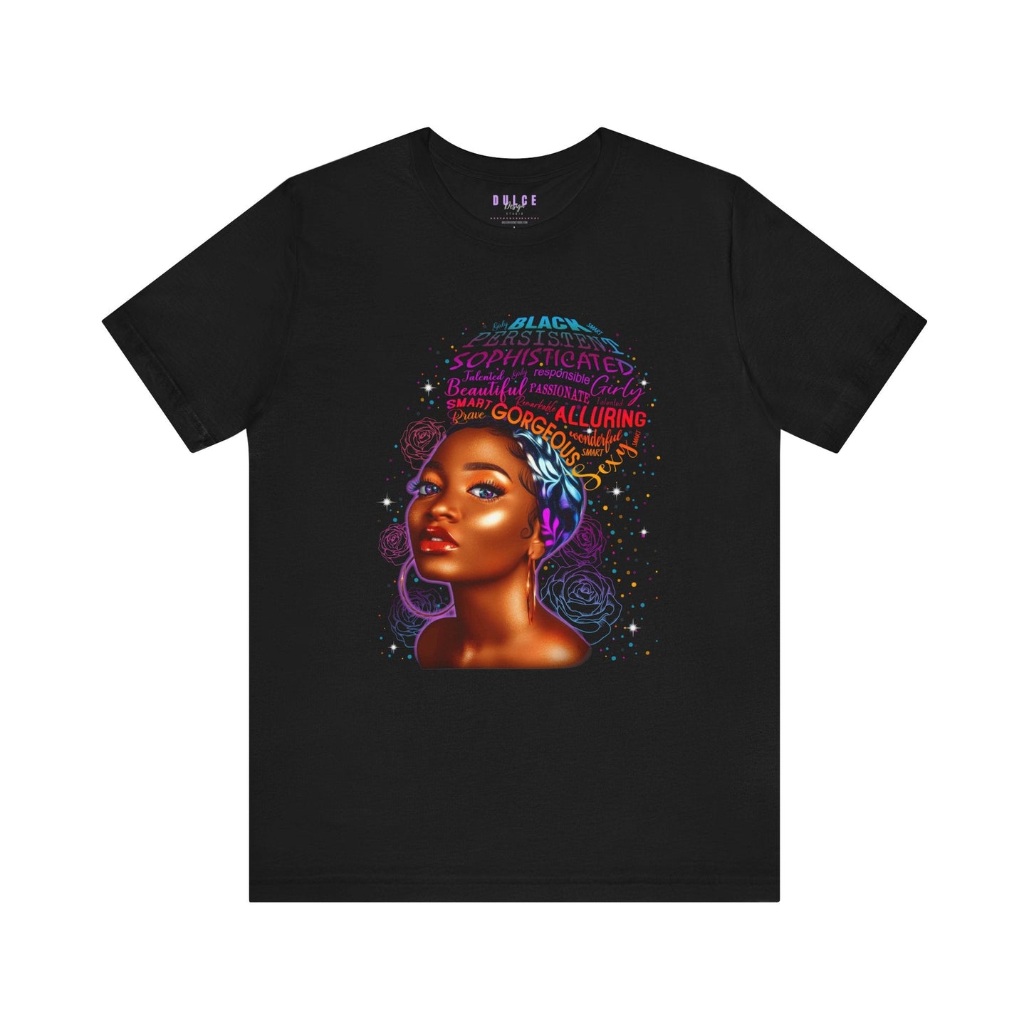 Radiant by Design – Empowered Woman Graphic Tee- Black / 3XL- Dulce Design Studio