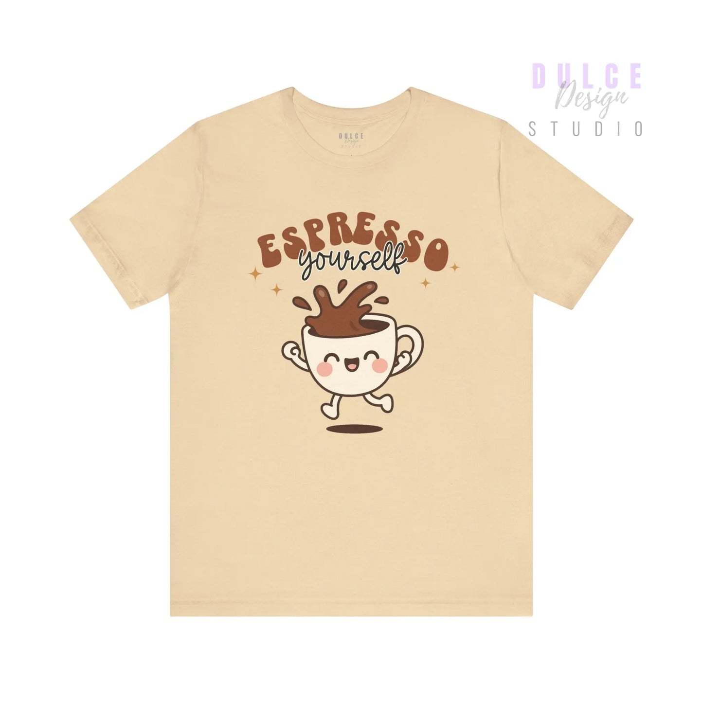 Espresso Yourself Happy Cup Graphic Tee - Soft Cream / 3XL Dulce Design Studio