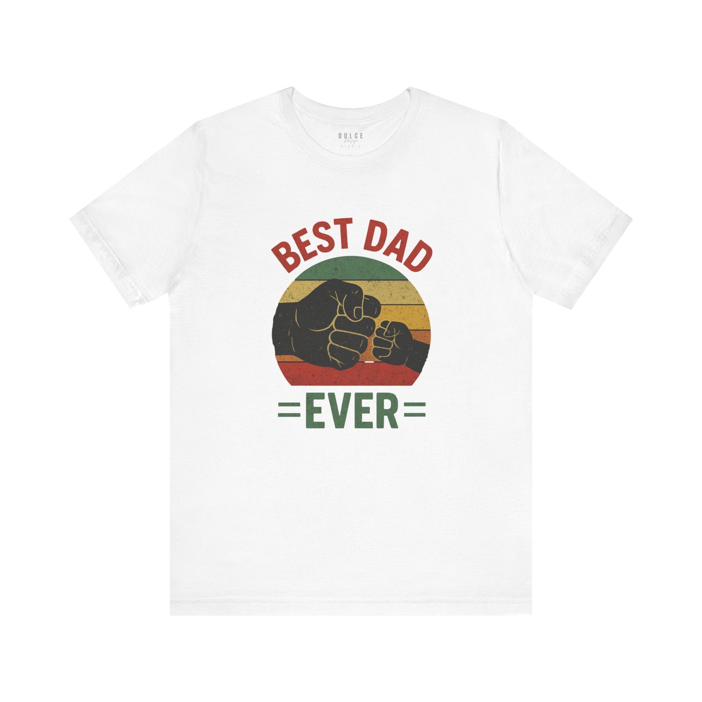 Best Dad Ever Fist Bump T-Shirt – Retro Father-Child Bond T-Shirt